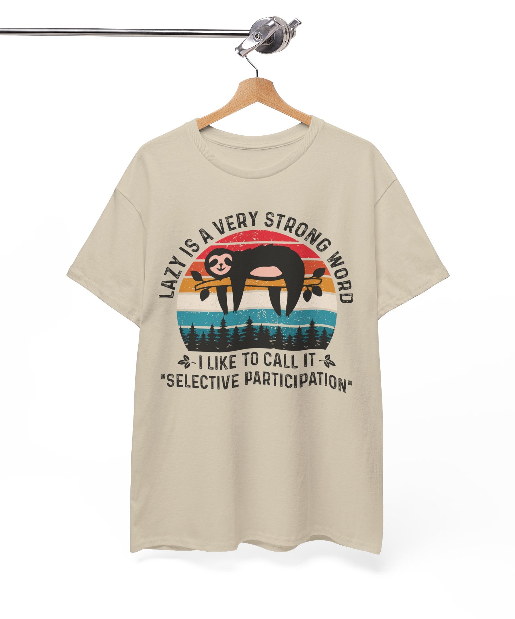 Sloth Hiking Team Retro Sunset Tee