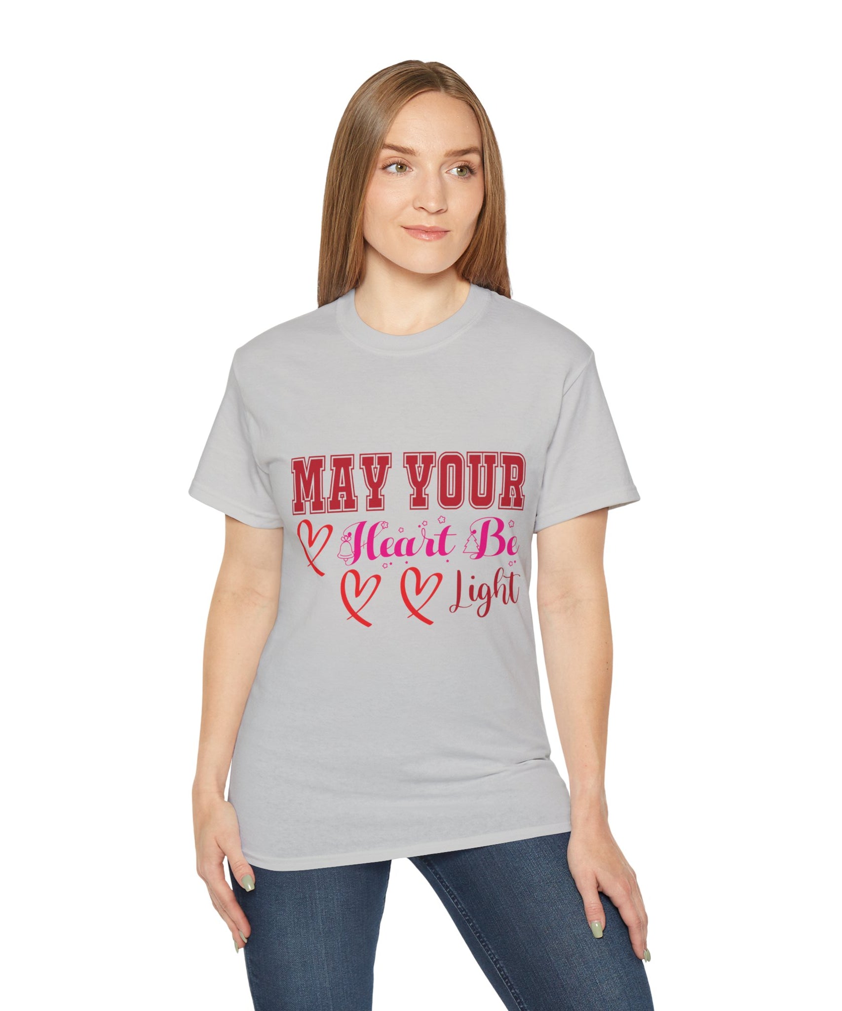 May Your Heart Be Light Christmas T-Shirt | Gallory Hive