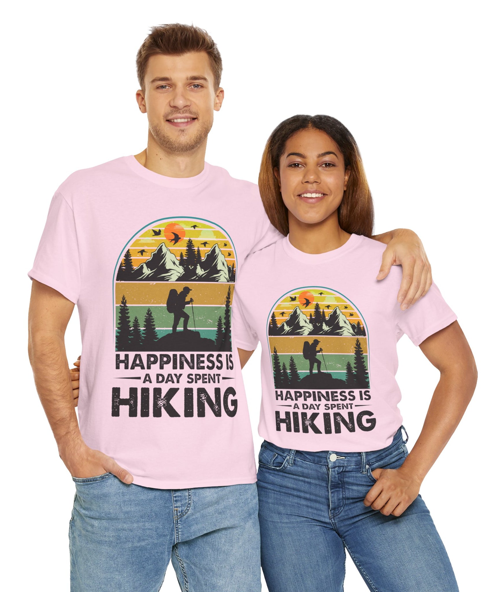 Vintage Hiker Sunset Mountain Tee