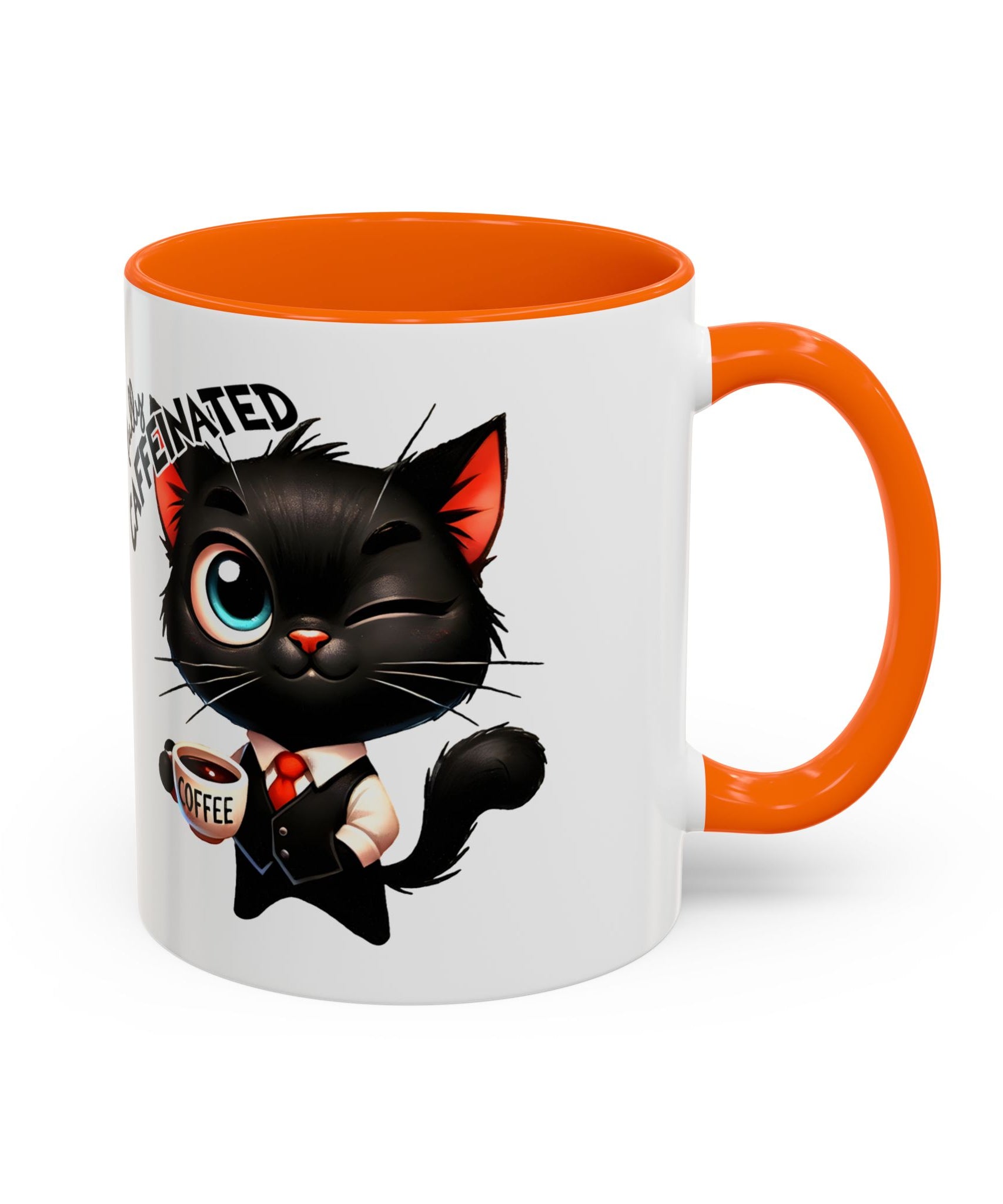 Cute Black Cat Accent Coffee Mug  Gallory Hive