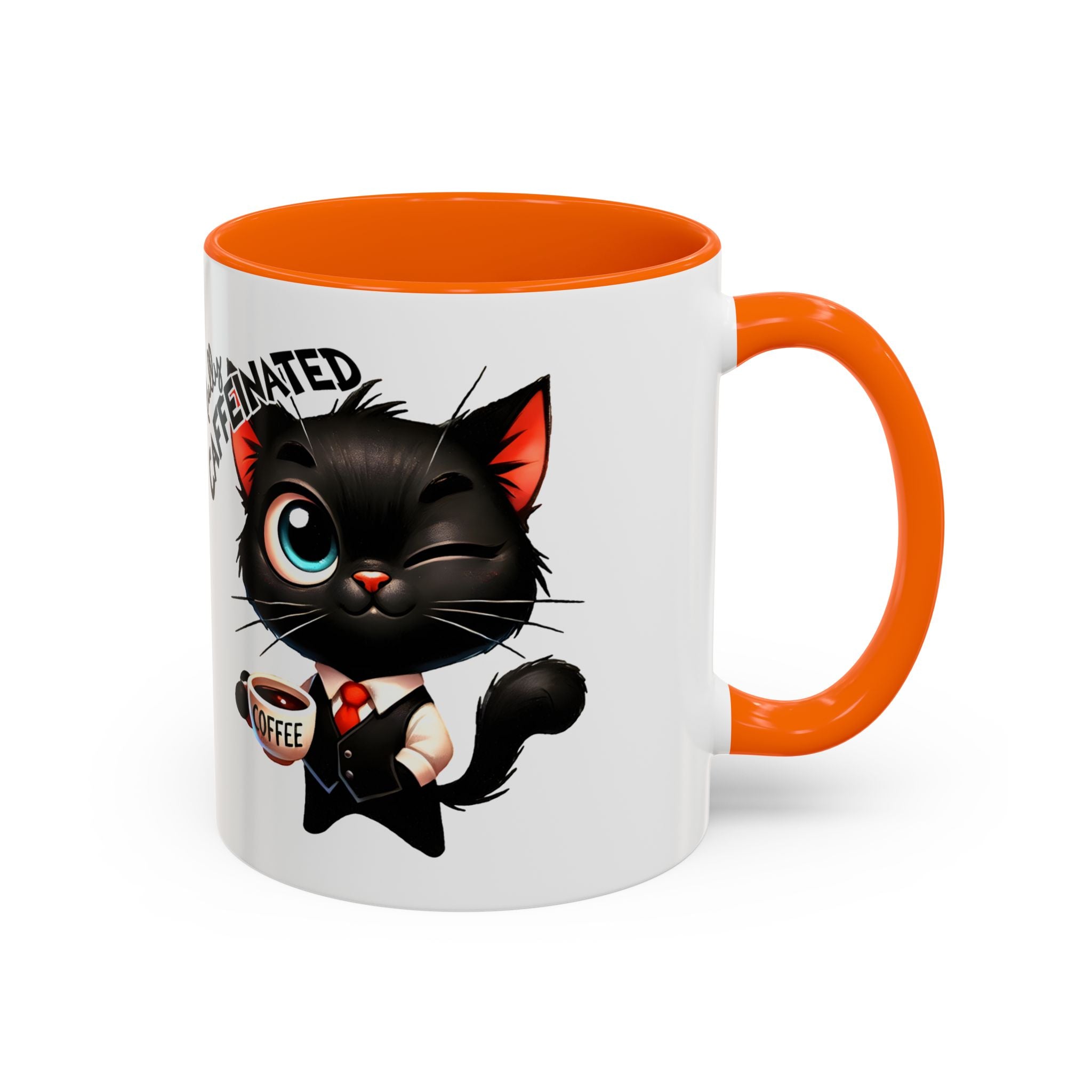 Cute Black Cat Accent Coffee Mug  Gallory Hive
