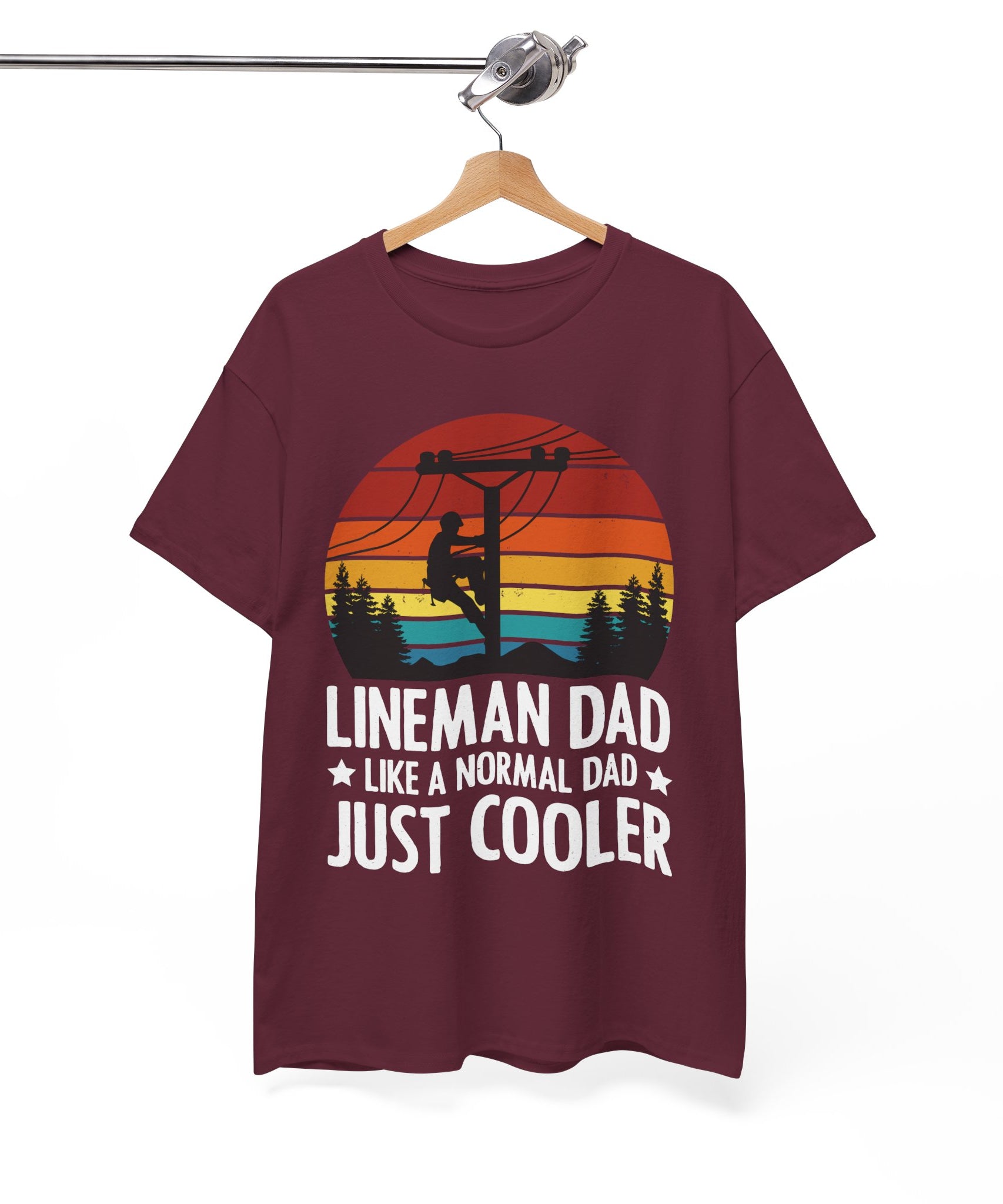 Lineman Tee – Bold Sunset & Power Lines | Gallory Hive
