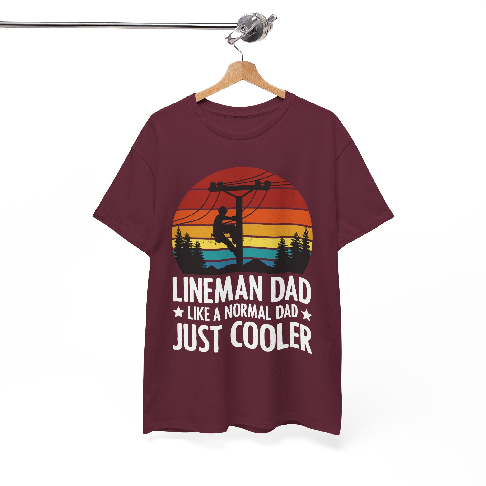 Lineman Tee – Bold Sunset & Power Lines | Gallory Hive