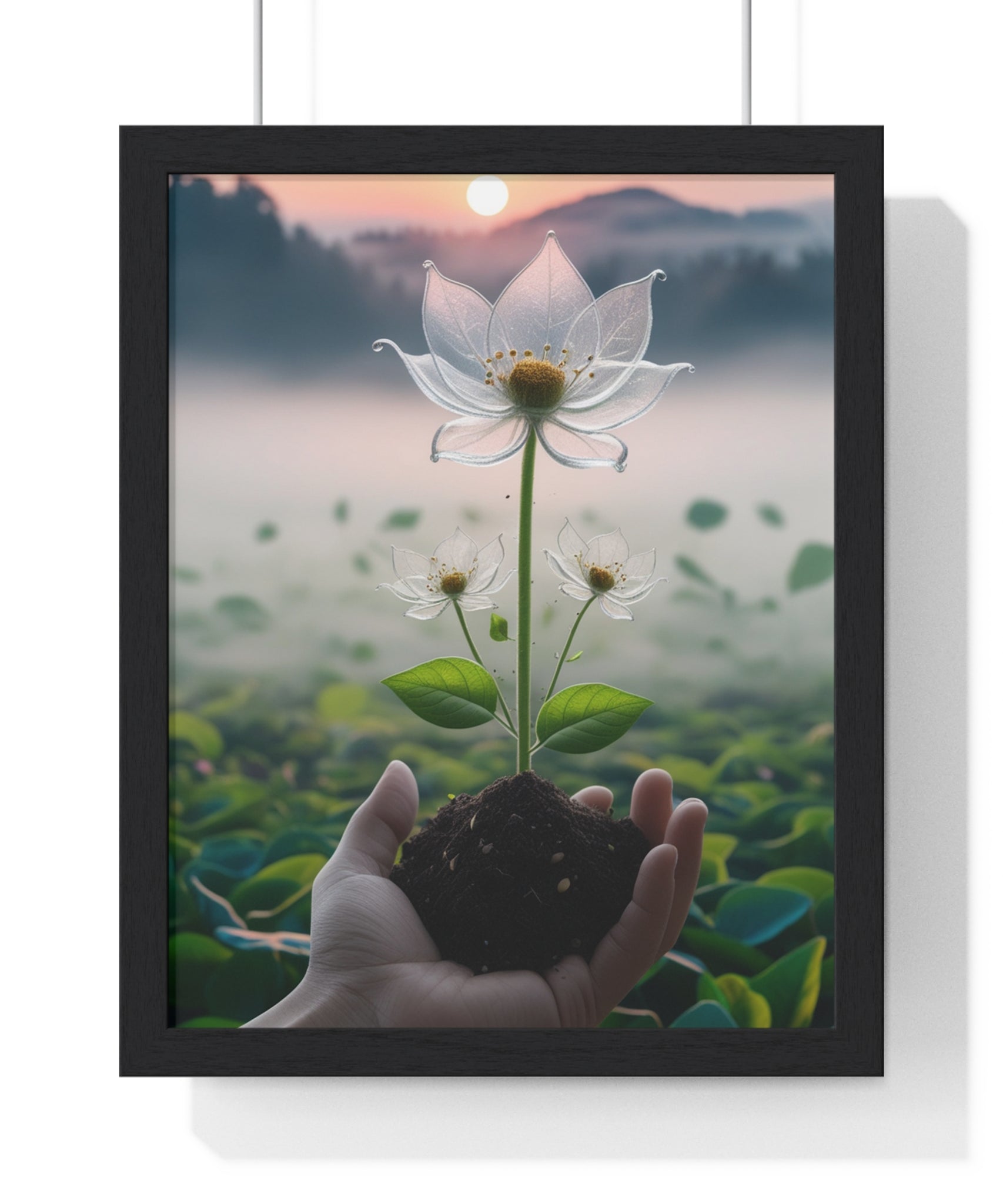Nature-Inspired Vertical Framed Poster, Wall Art for Home Decor, Gift for Plant Lovers, Office Wall Hanging - Gallory Hive