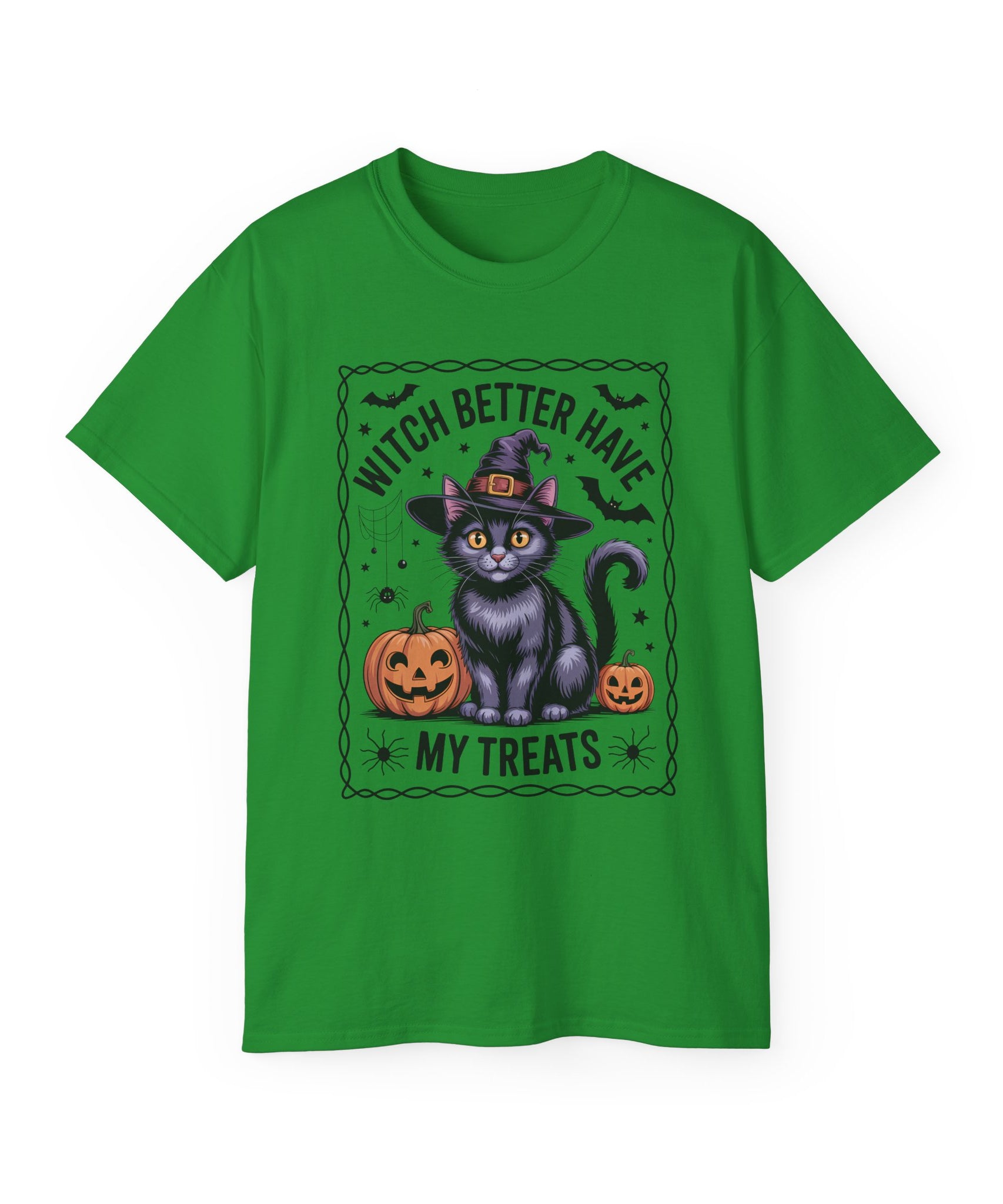 Spooky Witch Cat Tee - Halloween Season Wear