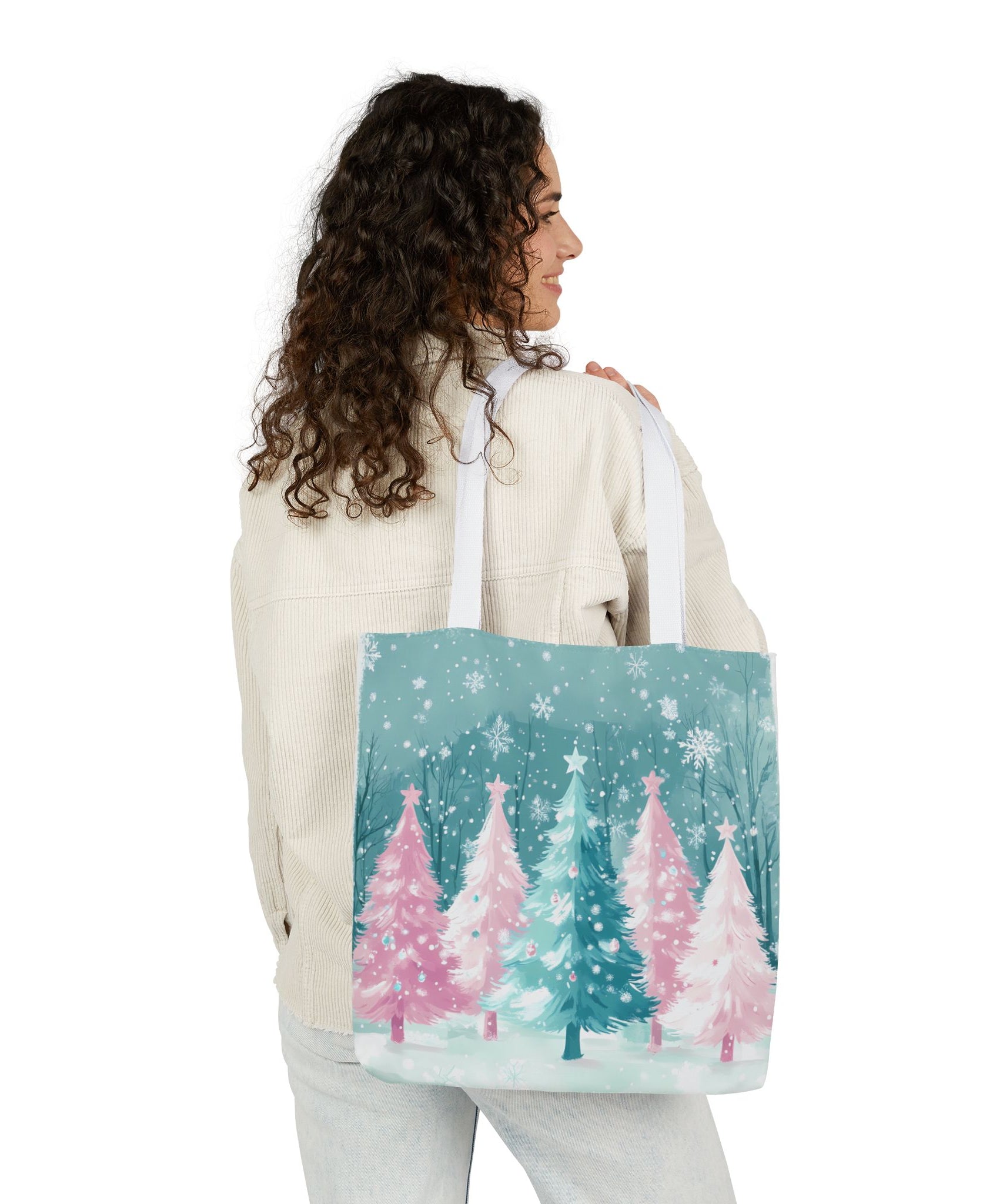 Winter Palm Trees Canvas Polyester Tote Bag | Gallory Hive