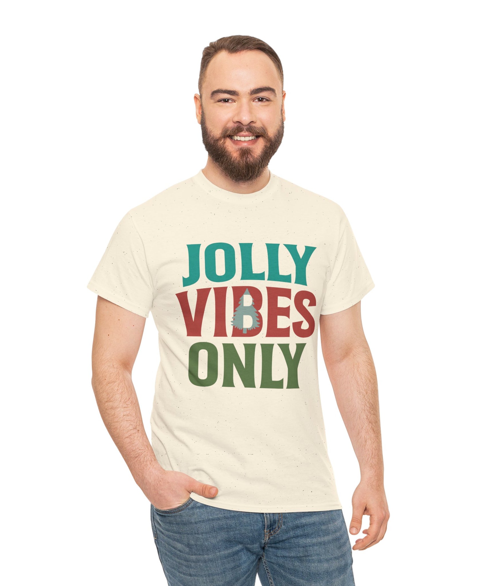 Festive Jolly Vibes Christmas T-Shirt | Gallory Hive