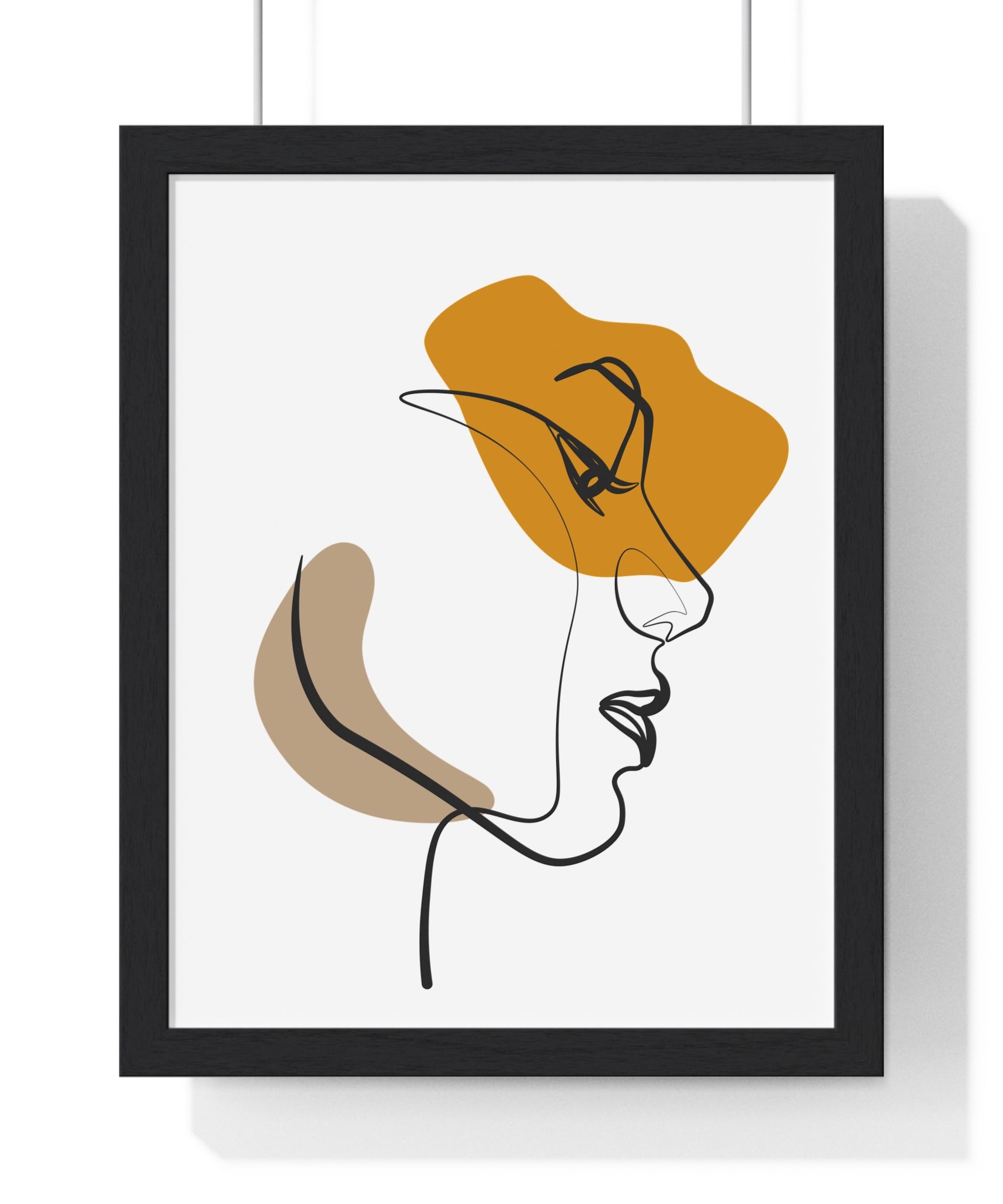 Abstract Profile Line Art – Framed Face Print | Gallory Hive