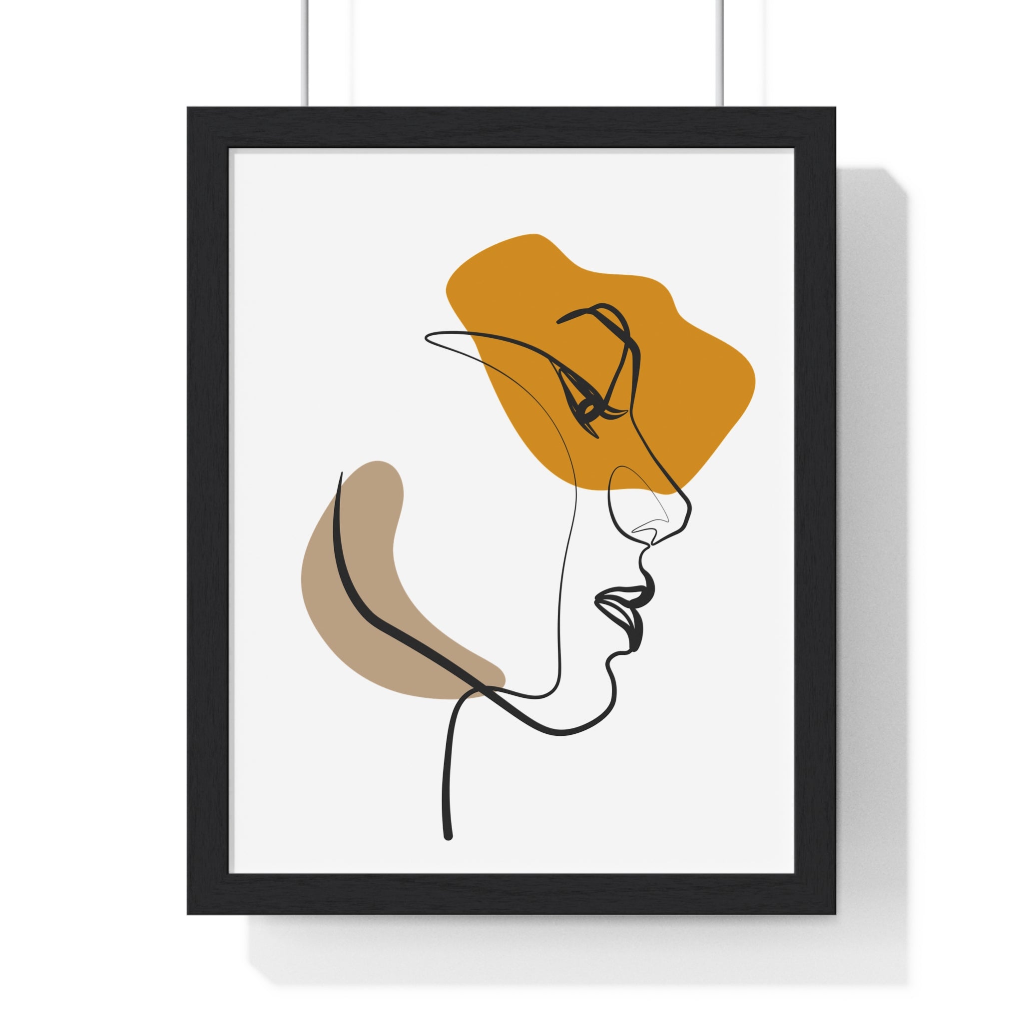Abstract Profile Line Art – Framed Face Print | Gallory Hive
