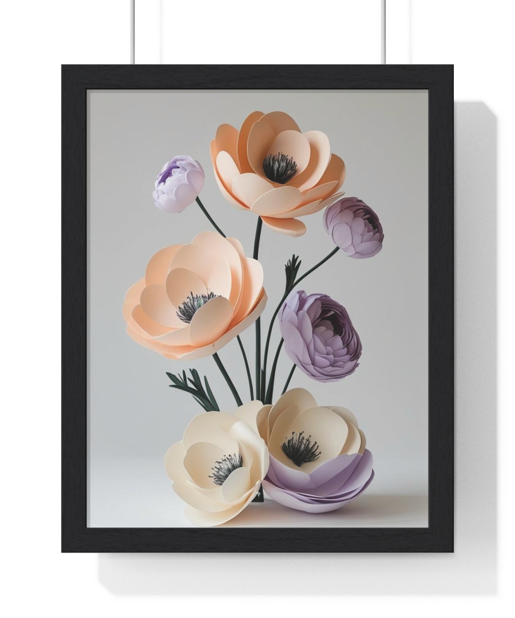 Wildflower Vertical Framed Poster, Floral Art for Home Decor, Gift for Flower Lovers, Office Wall Hanging