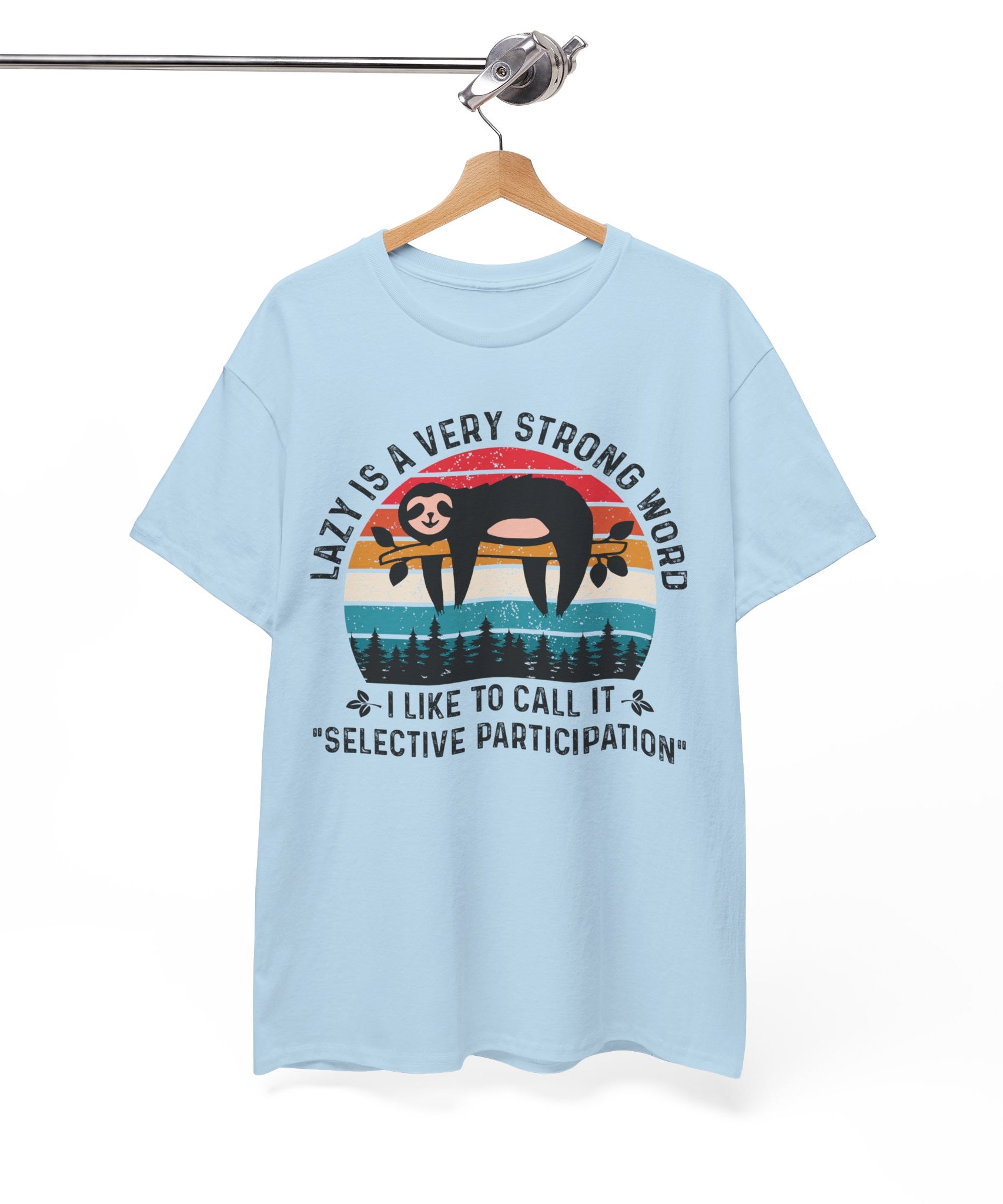 Sloth Hiking Team Retro Sunset Tee