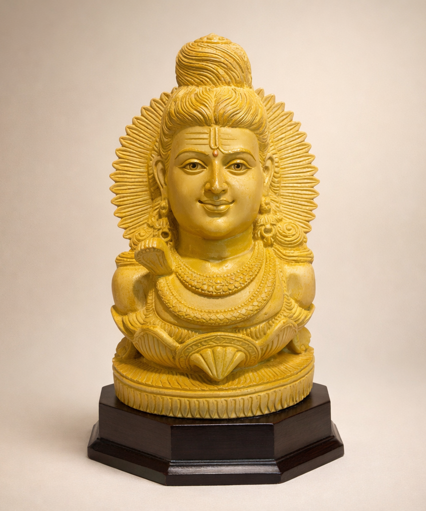 Handmade Sitting Lord Shiva Wooden Sculpture | Gallory Hive