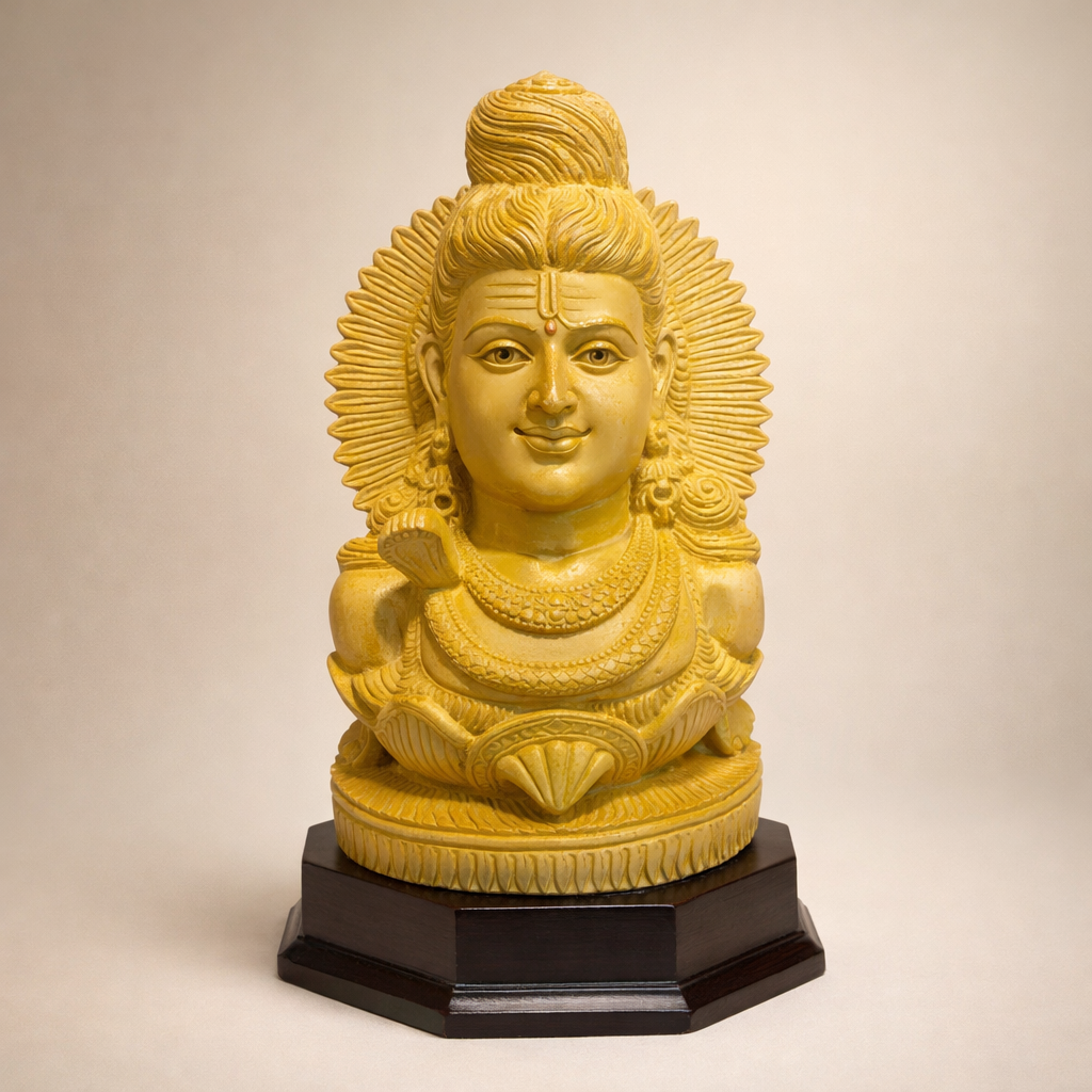 Handmade Sitting Lord Shiva Wooden Sculpture | Gallory Hive