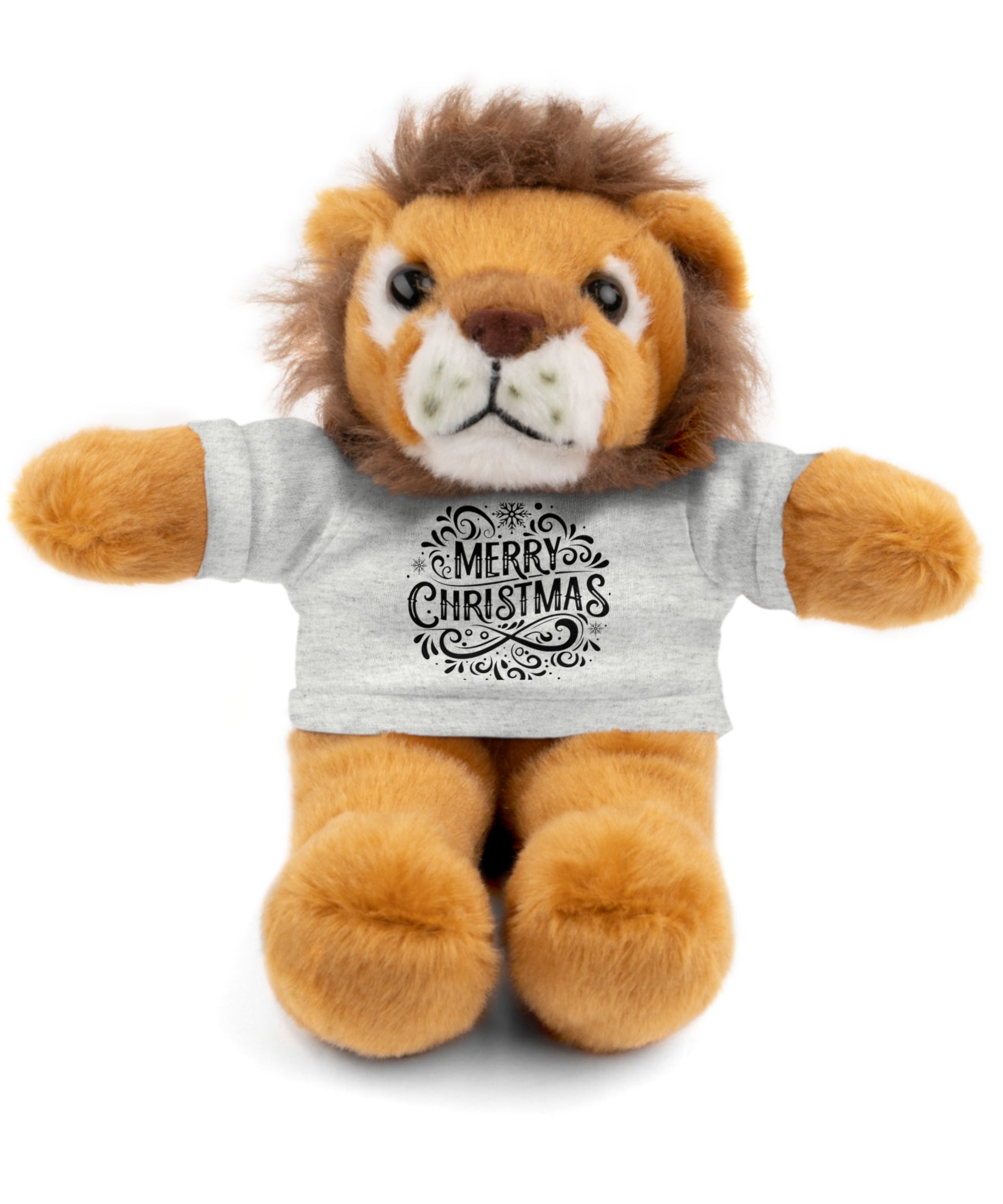 Festive Merry Christmas Stuffed Lion | Gallory Hive