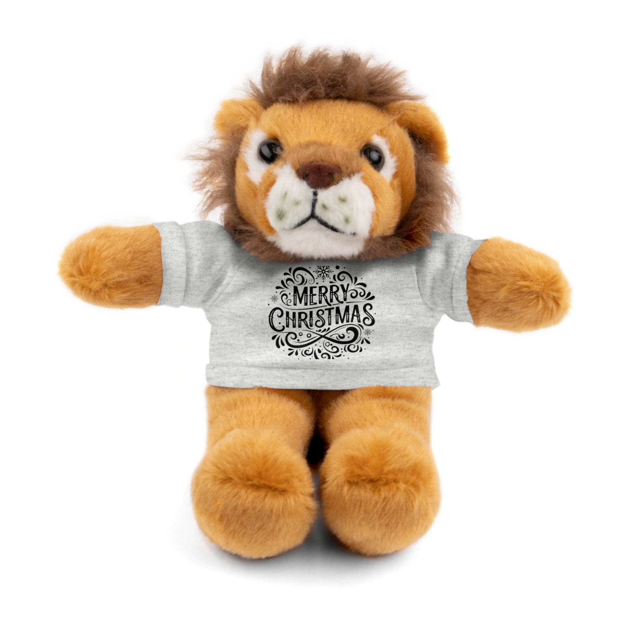 Festive Merry Christmas Stuffed Lion | Gallory Hive