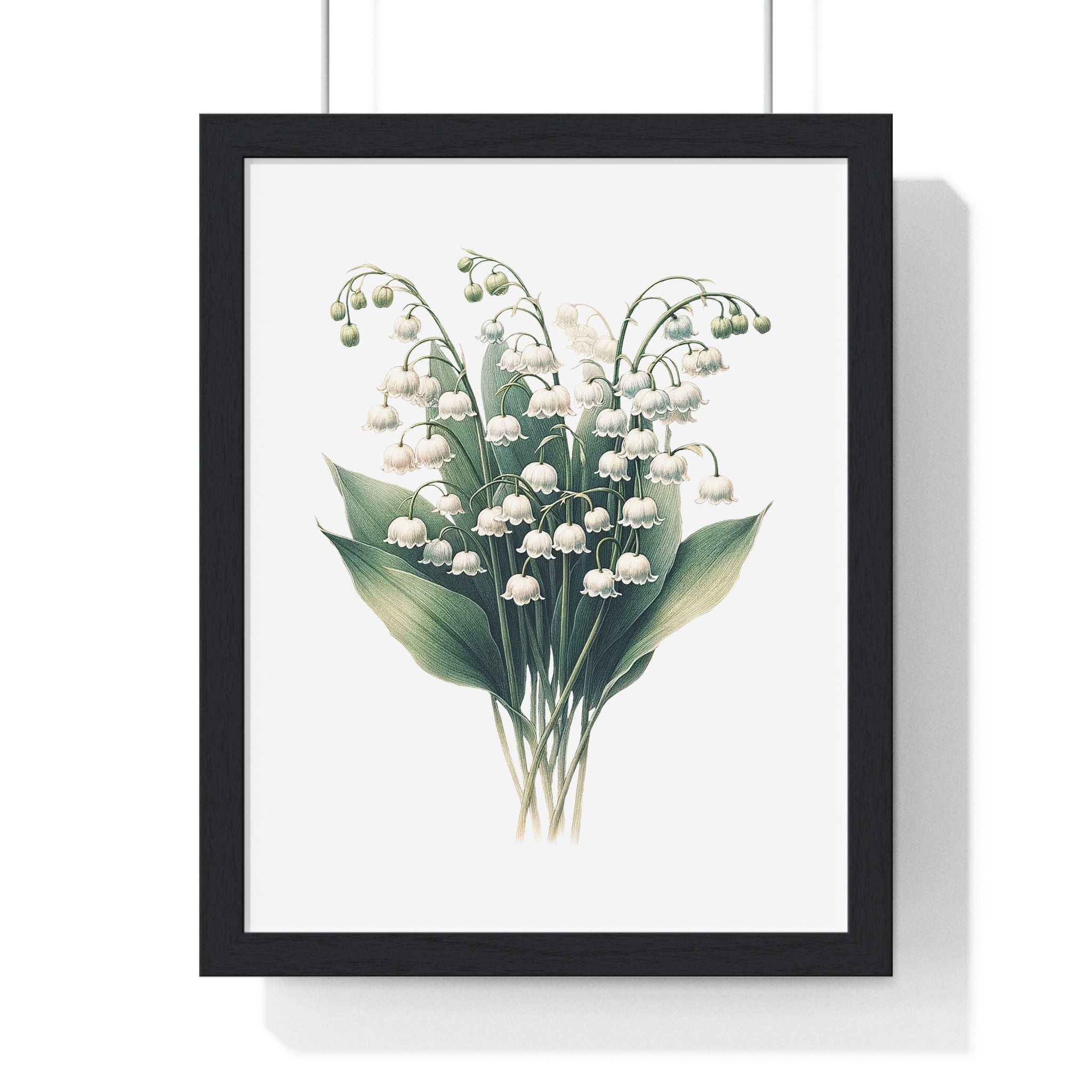 Lily of the Valley – May Birth Month Flower Wooden Framed Wall Art