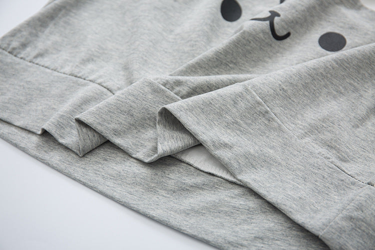 Small fresh everything Japanese little women's cute soft sister hoodie summer clothes new cat hooded short sleeve T-shirt 62