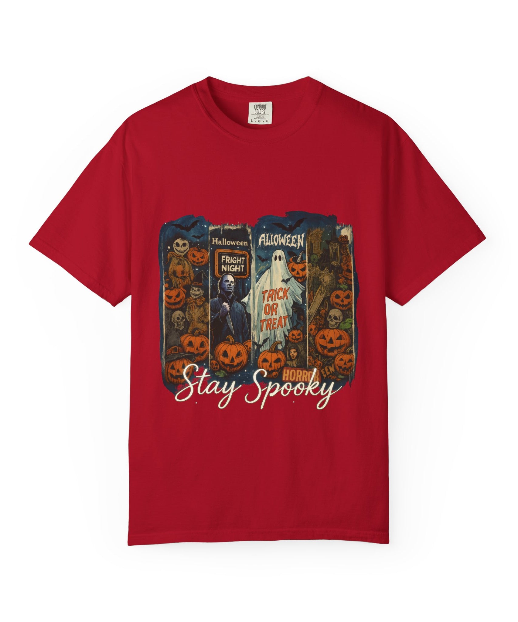 Stay Spooky Halloween Horror T-Shirt – Retro Slasher, Ghost, Pumpkins & Fright Night Design - Gallory Hive