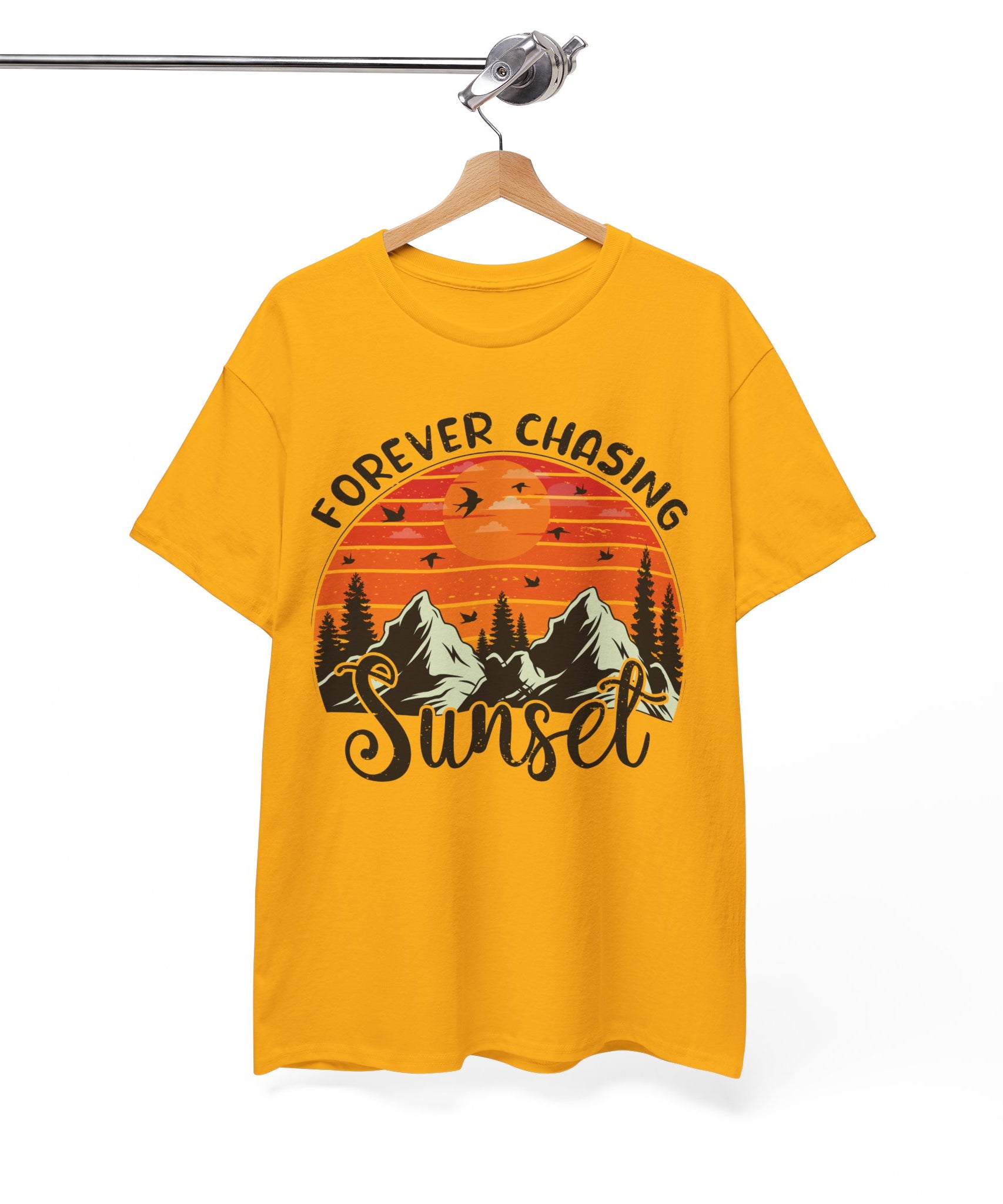 Sunset Mountain Scene T-Shirt | Gallory Hive