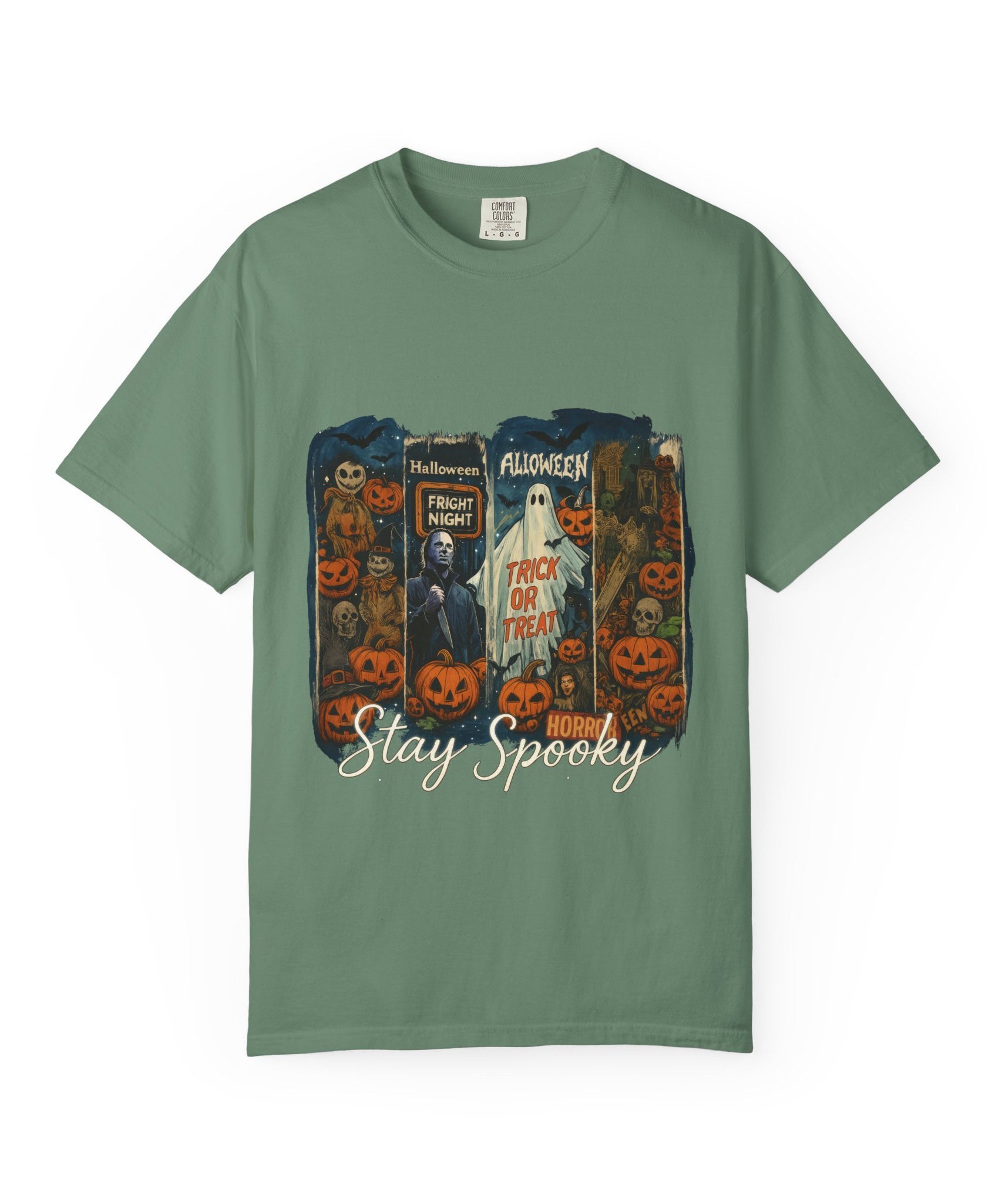 Stay Spooky Halloween Horror T-Shirt – Retro Slasher, Ghost, Pumpkins & Fright Night Design - Gallory Hive