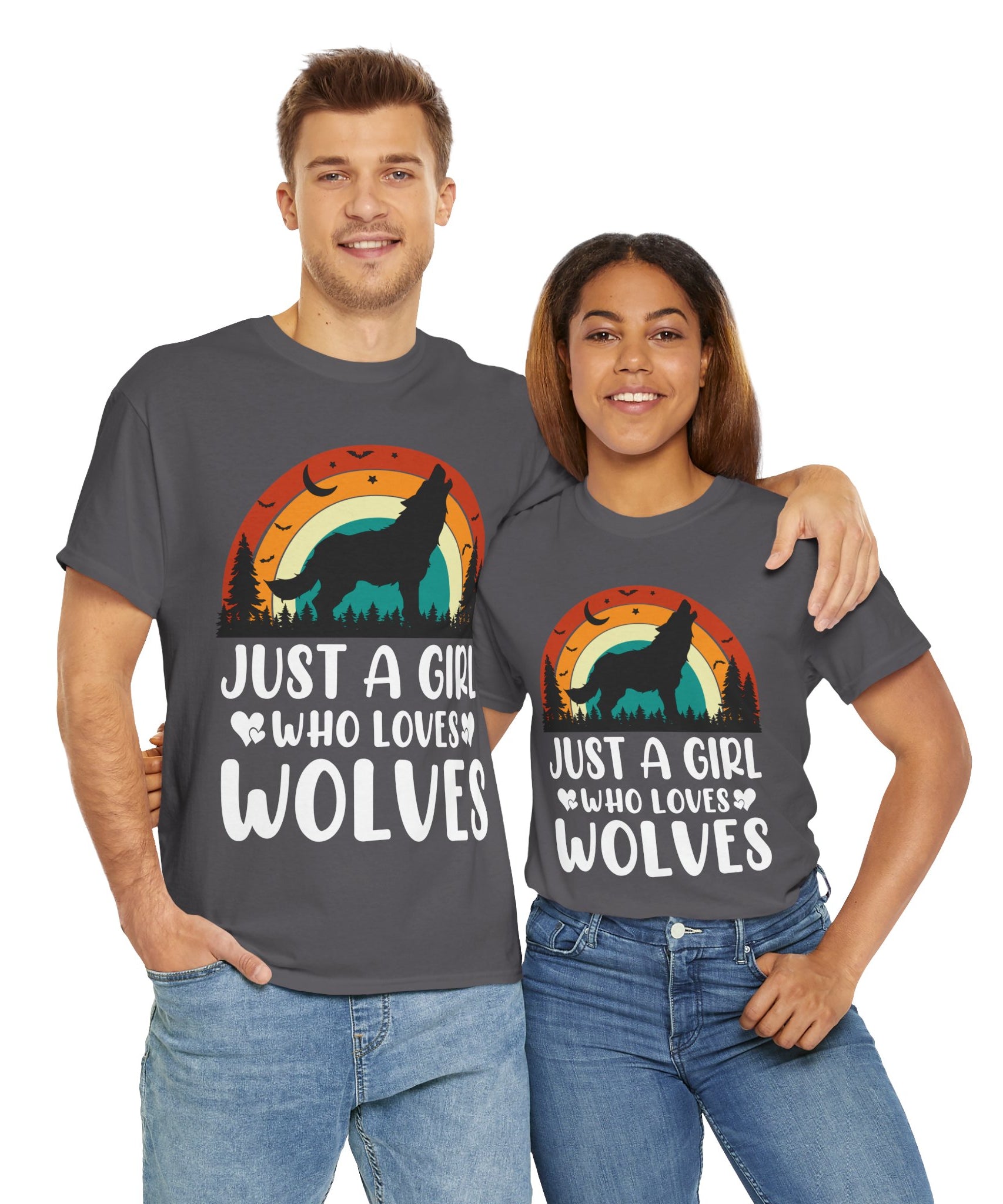 Vintage Wolf Lover Girl Tee