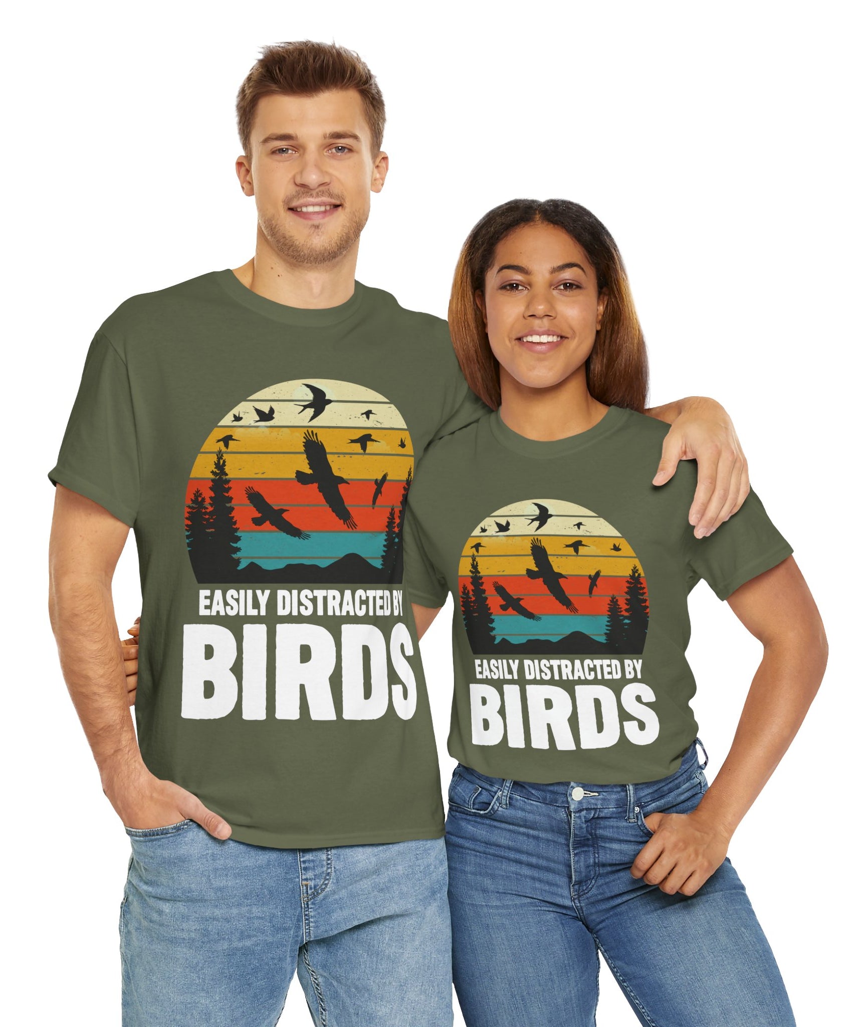 Retro Birds Lover Tee - Distracted Design