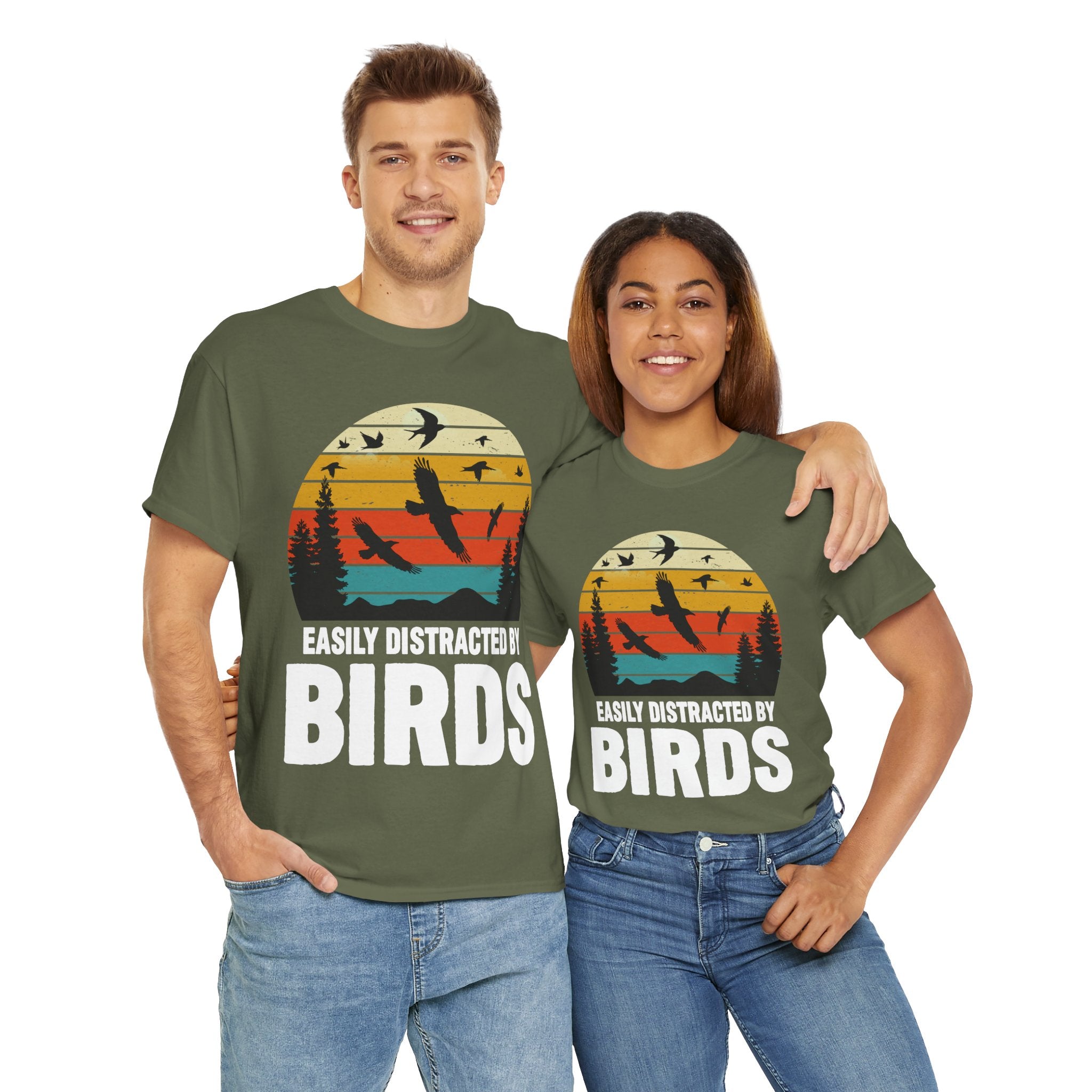 Retro Birds Lover Tee - Distracted Design