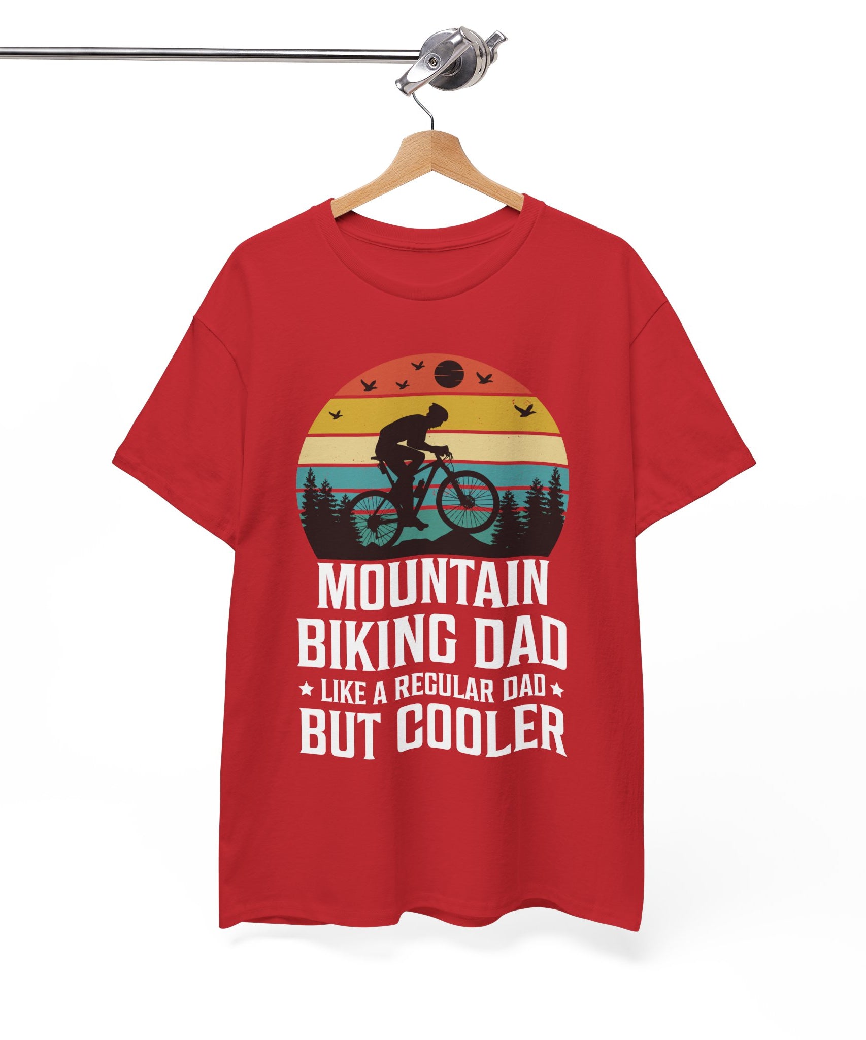 Retro Mountain Biking Dad Tee - Unique Gift Idea | Gallory Hive