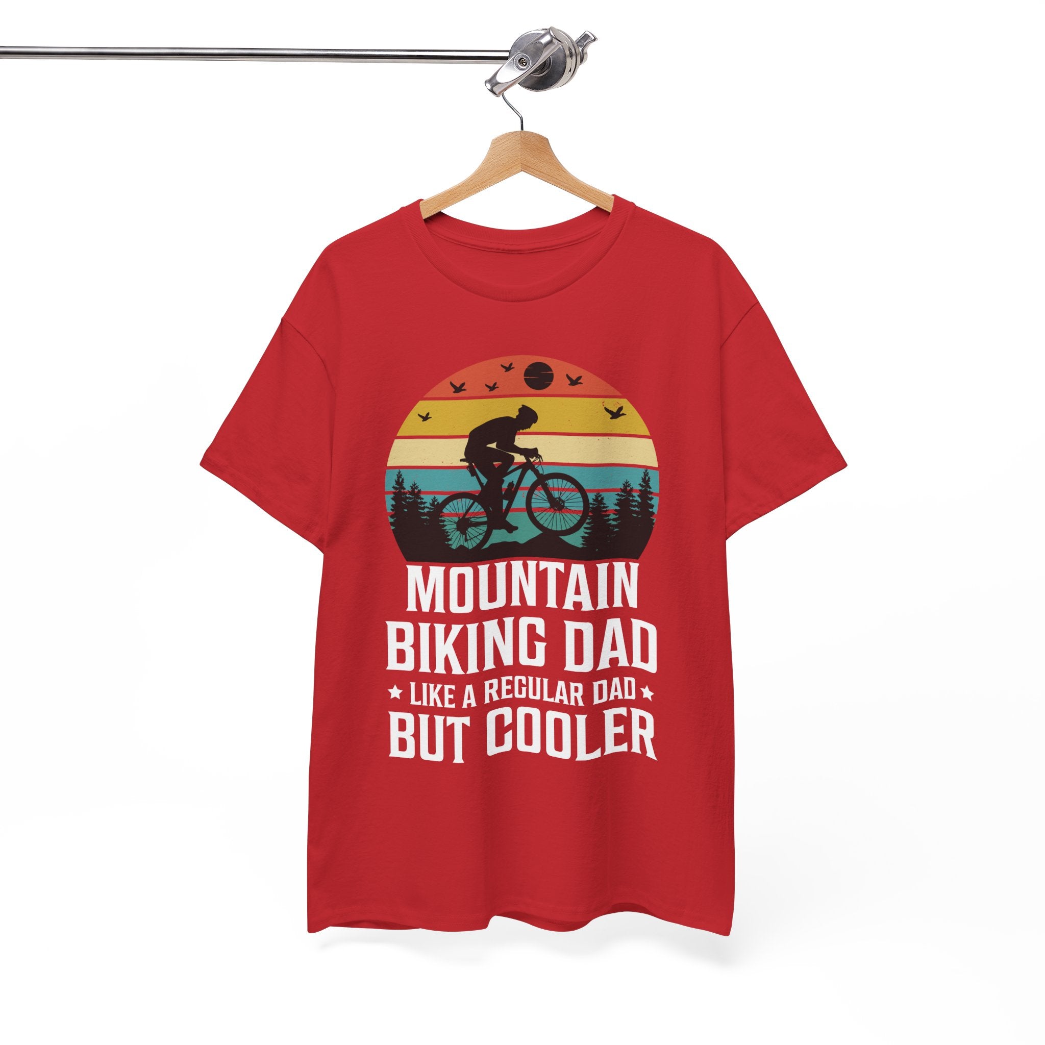 Retro Mountain Biking Dad Tee - Unique Gift Idea | Gallory Hive