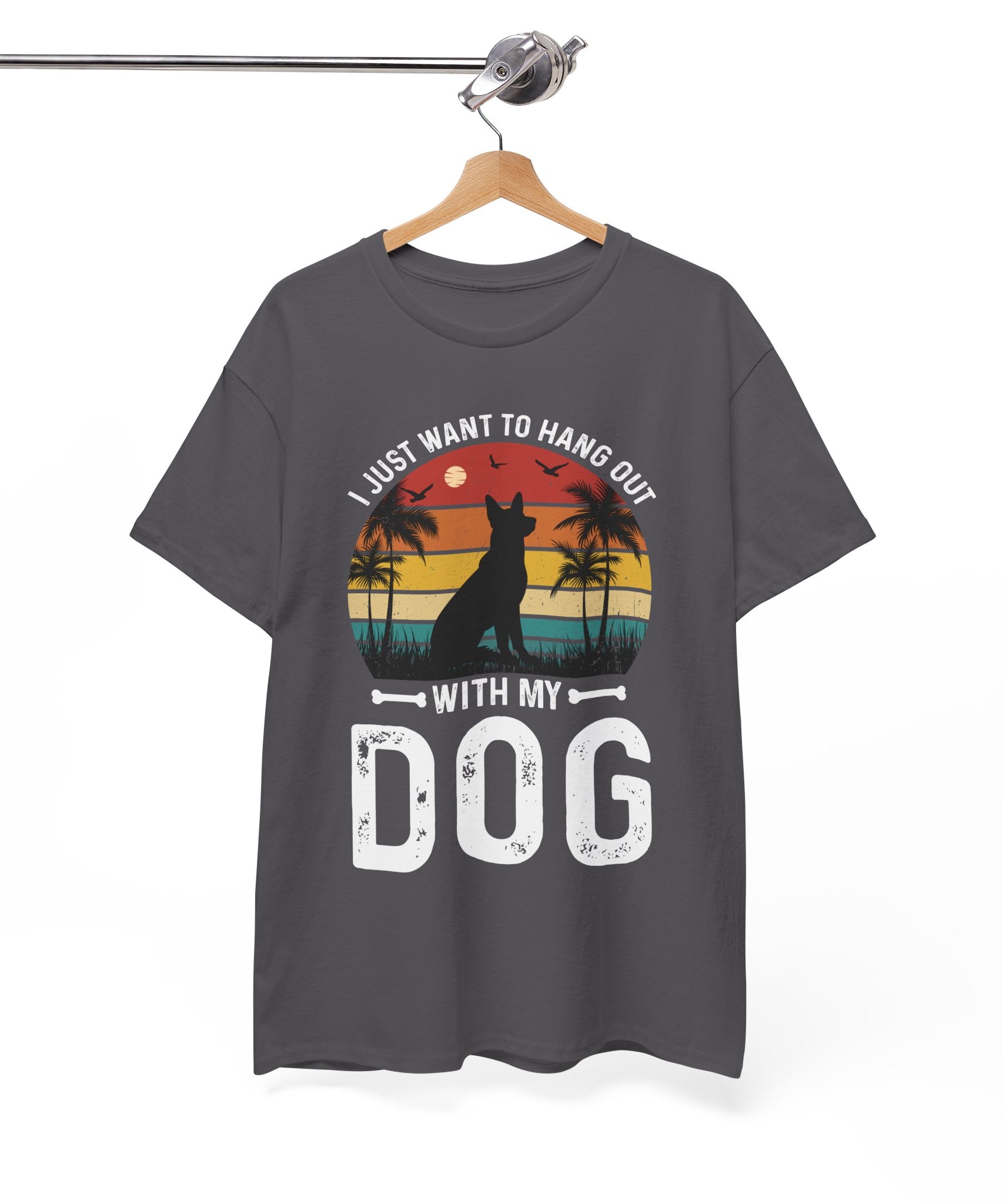 Retro Dog T-Shirt - Beach Hangout Design