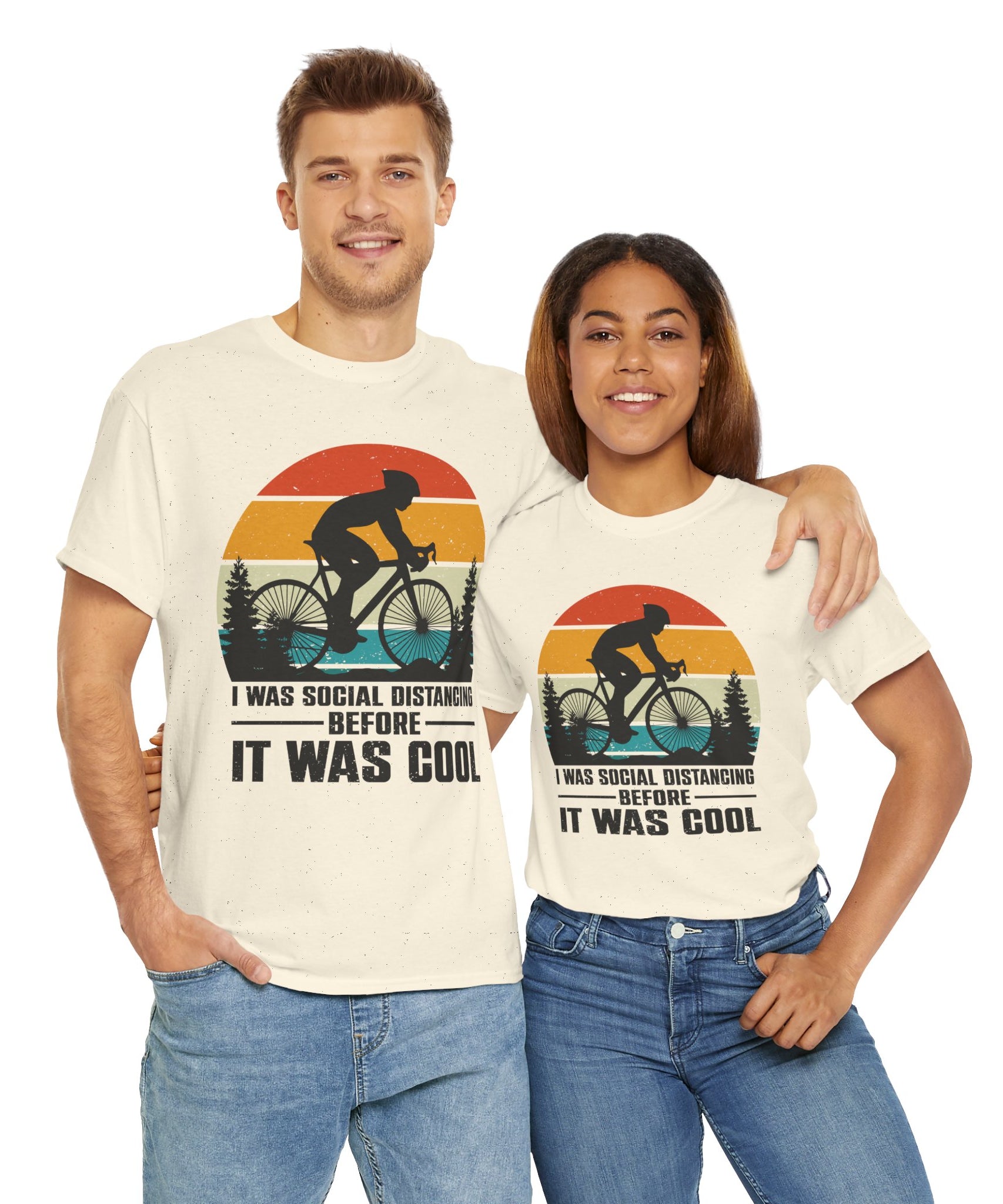 Retro Social Distancing Cyclist Tee