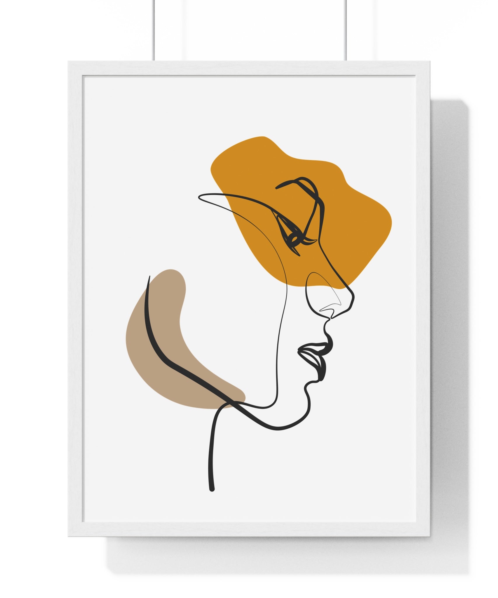Abstract Profile Line Art – Framed Face Print | Gallory Hive
