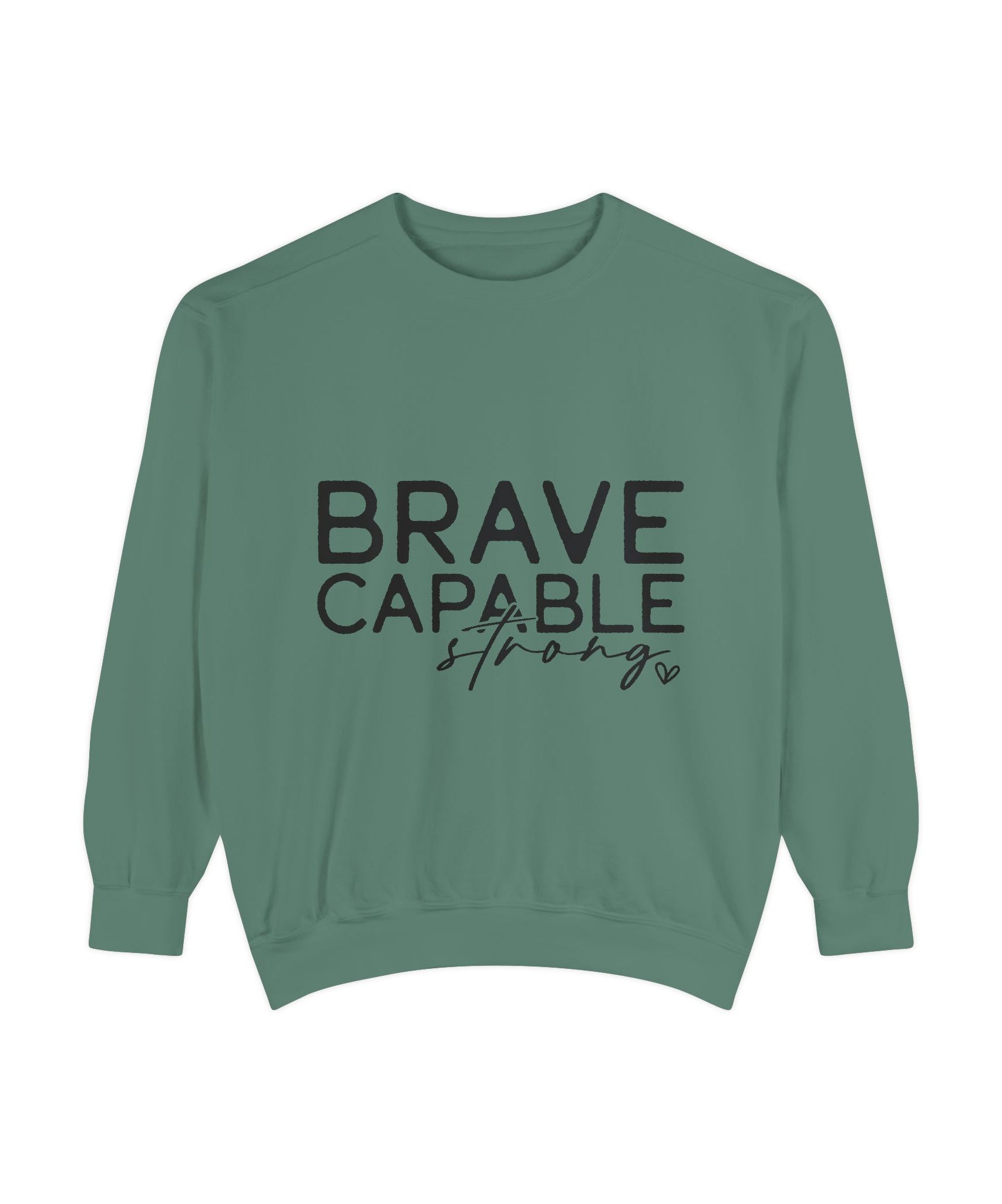 Minimalist Brave Capable Strong Crewneck Sweatshirt | Gallory Hive