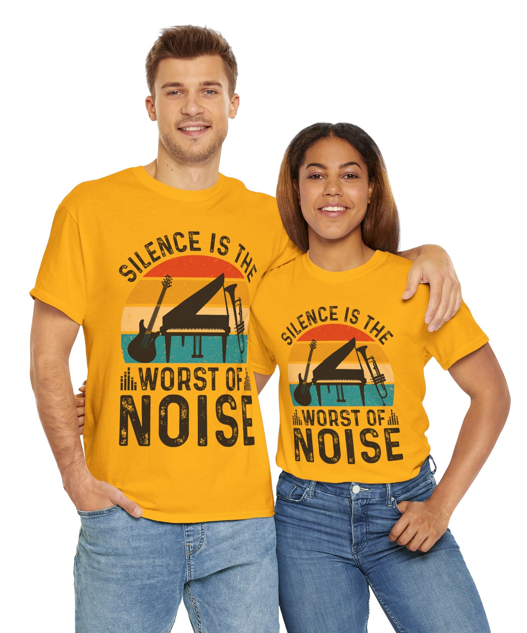 Retro Music Lover-Shirt - Silence Noise Tee