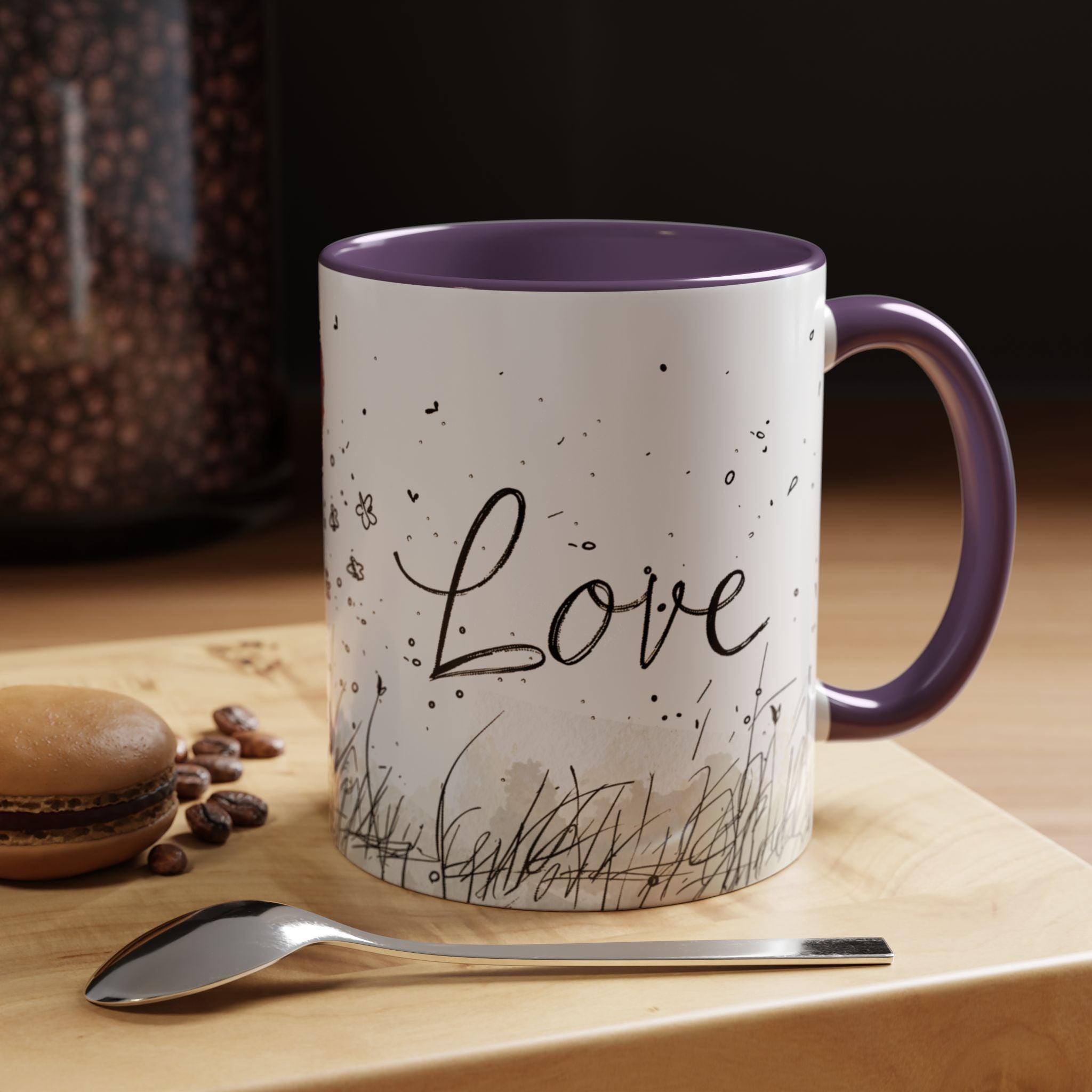 Love Heart Sketch Ceramic Coffee Mug | Gallory Hive
