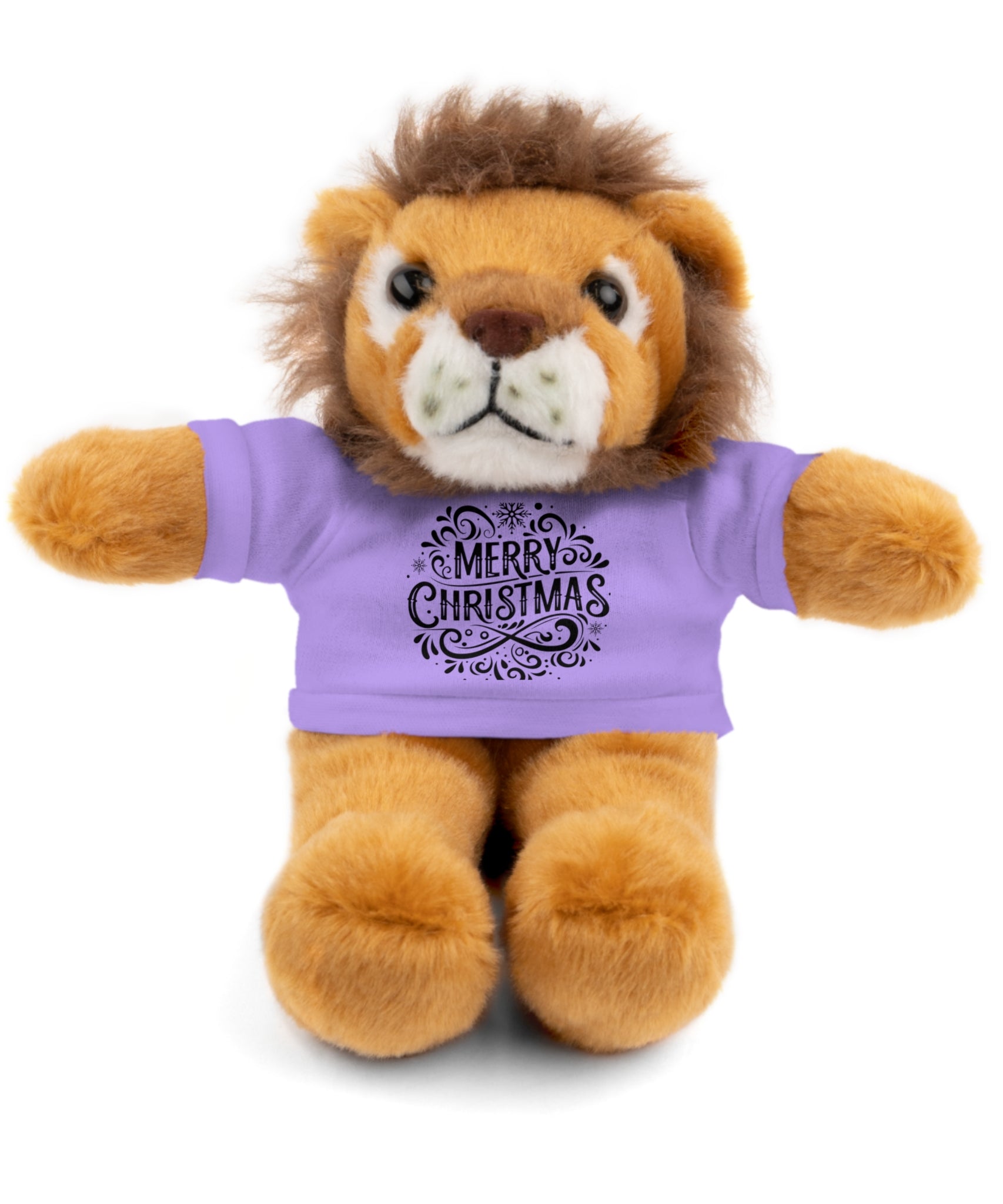 Festive Merry Christmas Stuffed Lion | Gallory Hive