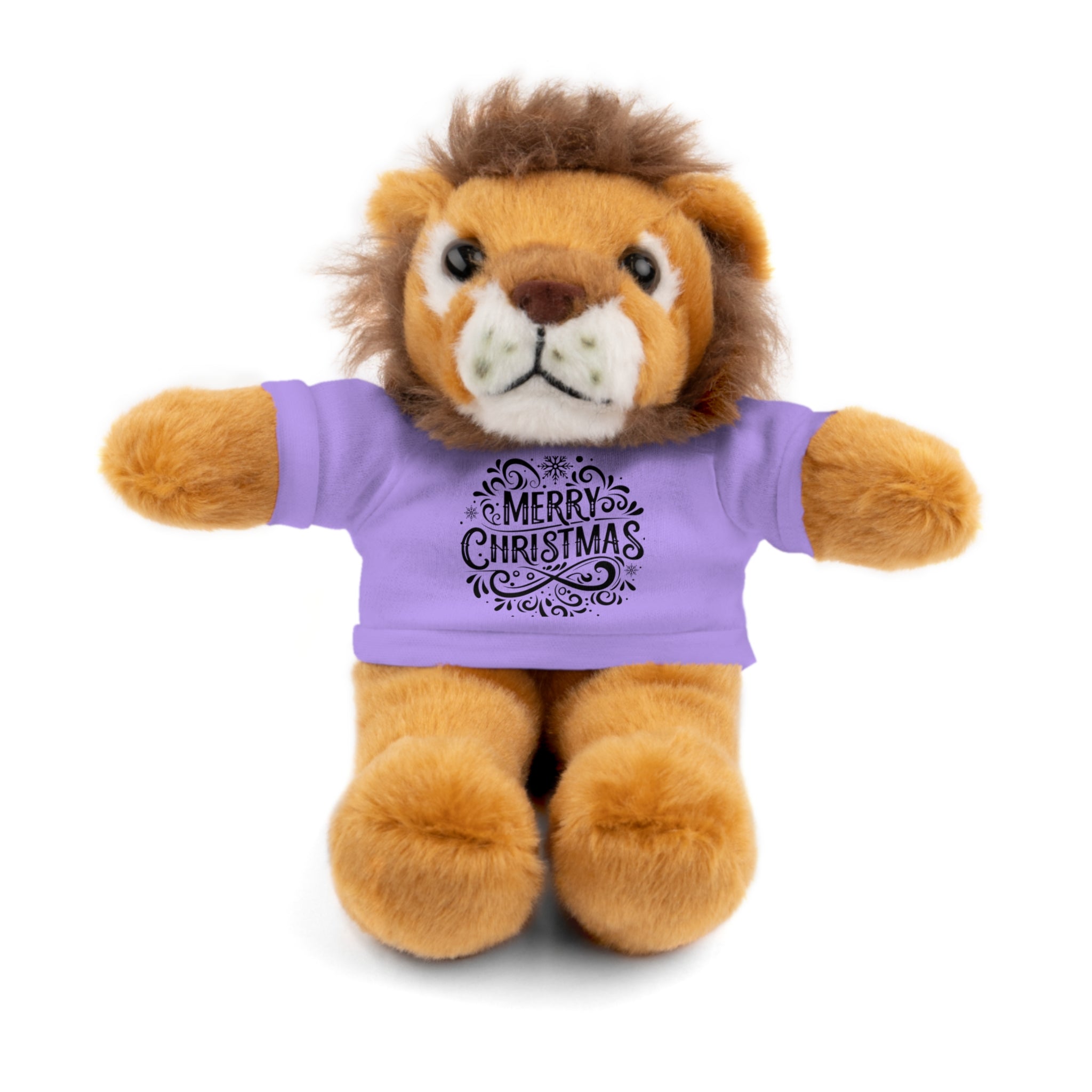 Festive Merry Christmas Stuffed Lion | Gallory Hive