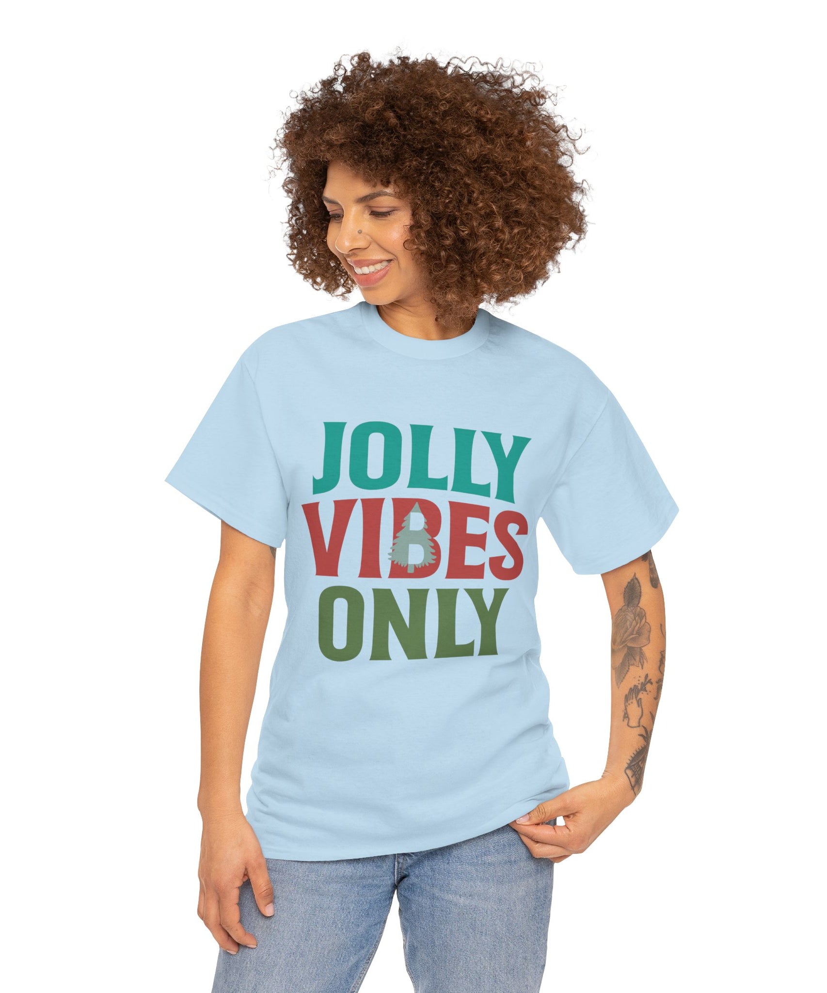 Festive Jolly Vibes Christmas T-Shirt | Gallory Hive
