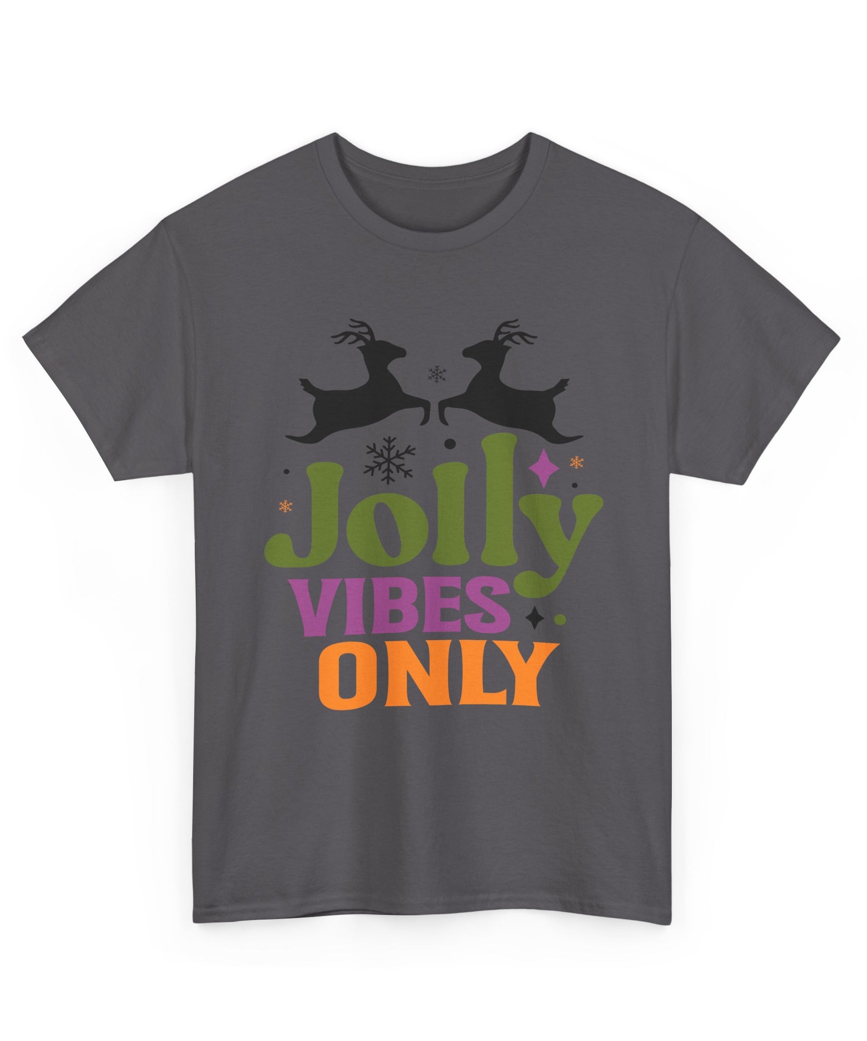 Jolly Vibes Only Retro Christmas Tee | Gallory Hive