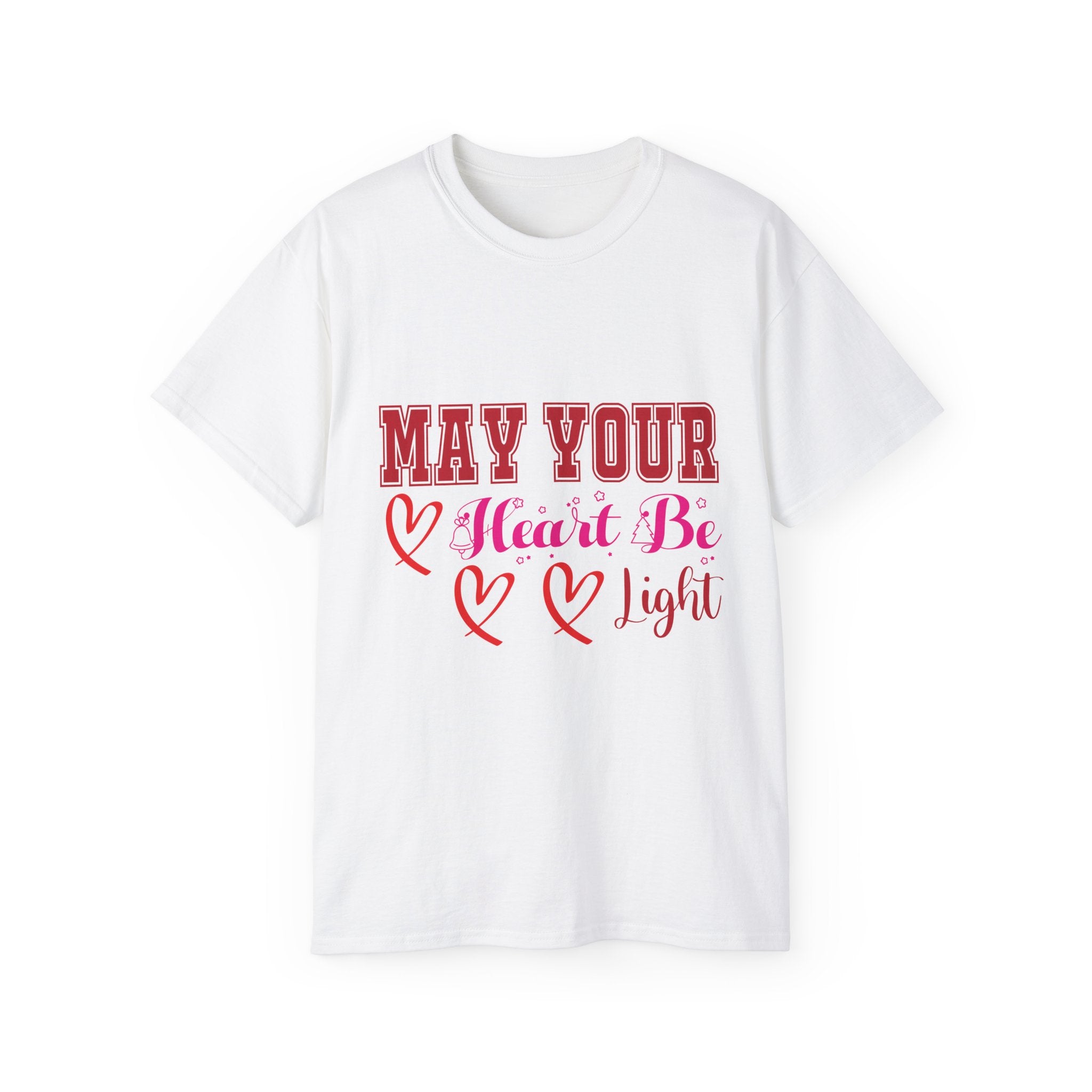 May Your Heart Be Light Christmas T-Shirt | Gallory Hive