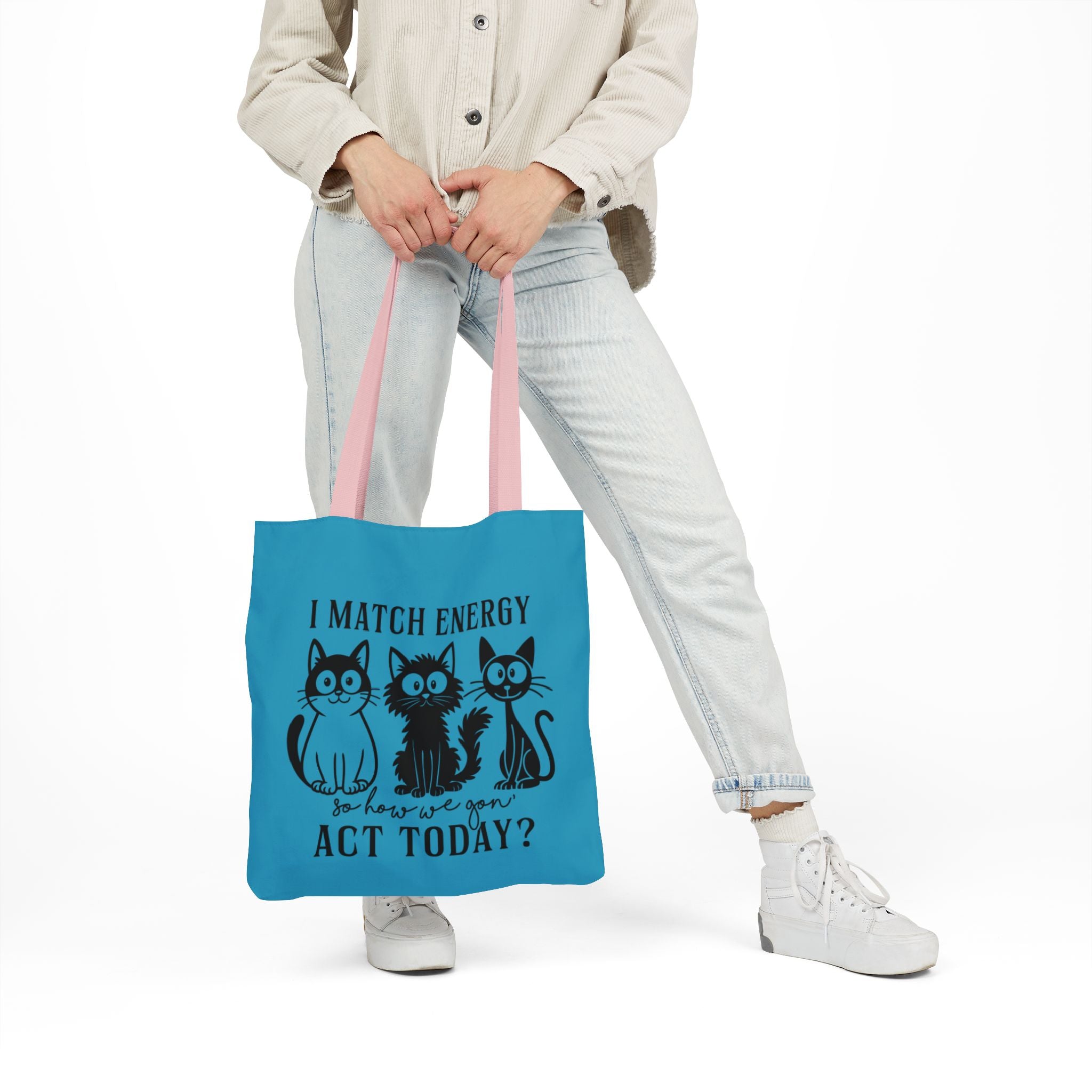 Cute Turquoise Canvas Tote – Reusable Bag