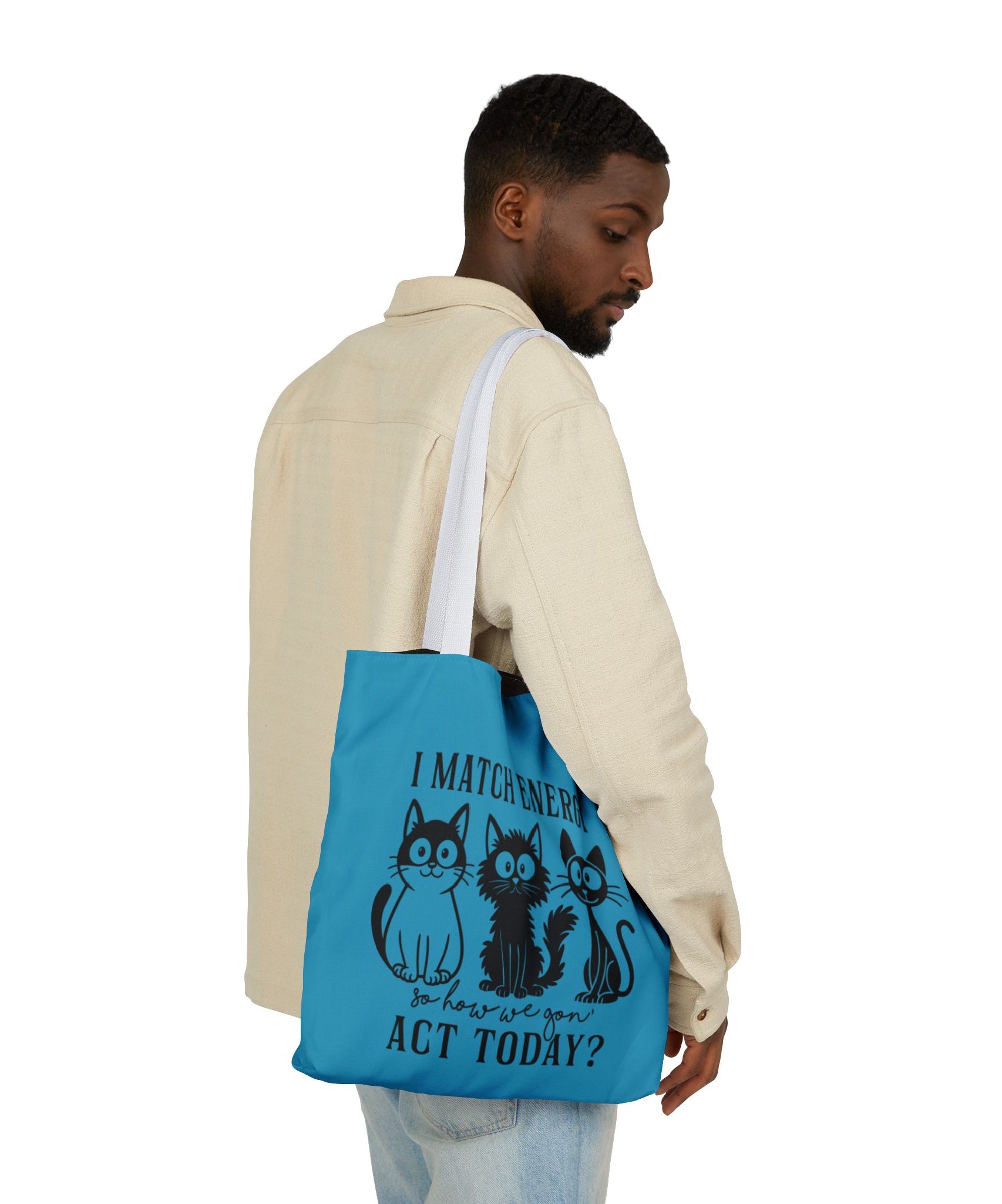 Cute Turquoise Canvas Tote – Reusable Bag