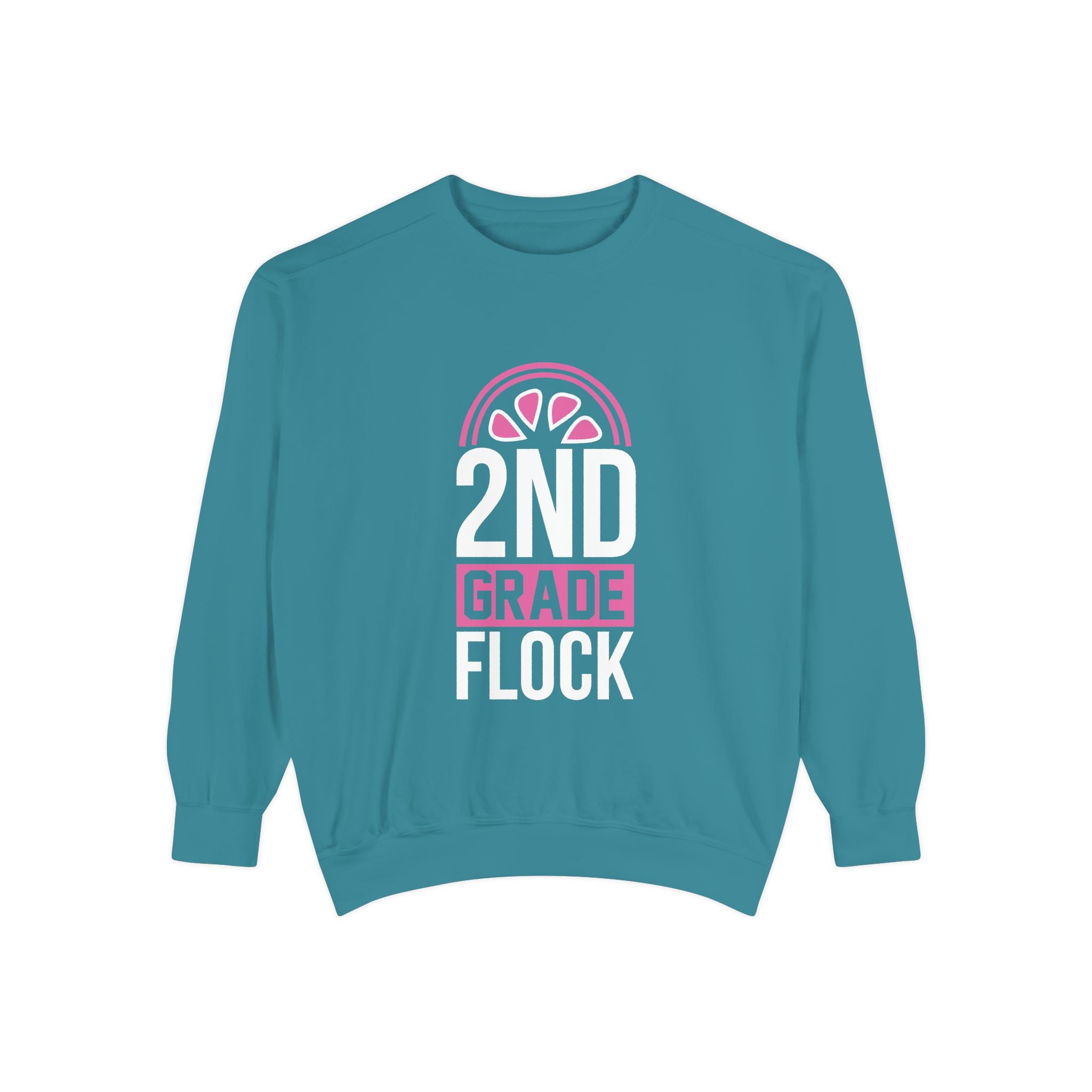 Unisex 2nd Grade Flock Sweatshirt | Perfect for Teachers, Back to School, Classroom, Gift for Kids, Cozy Style