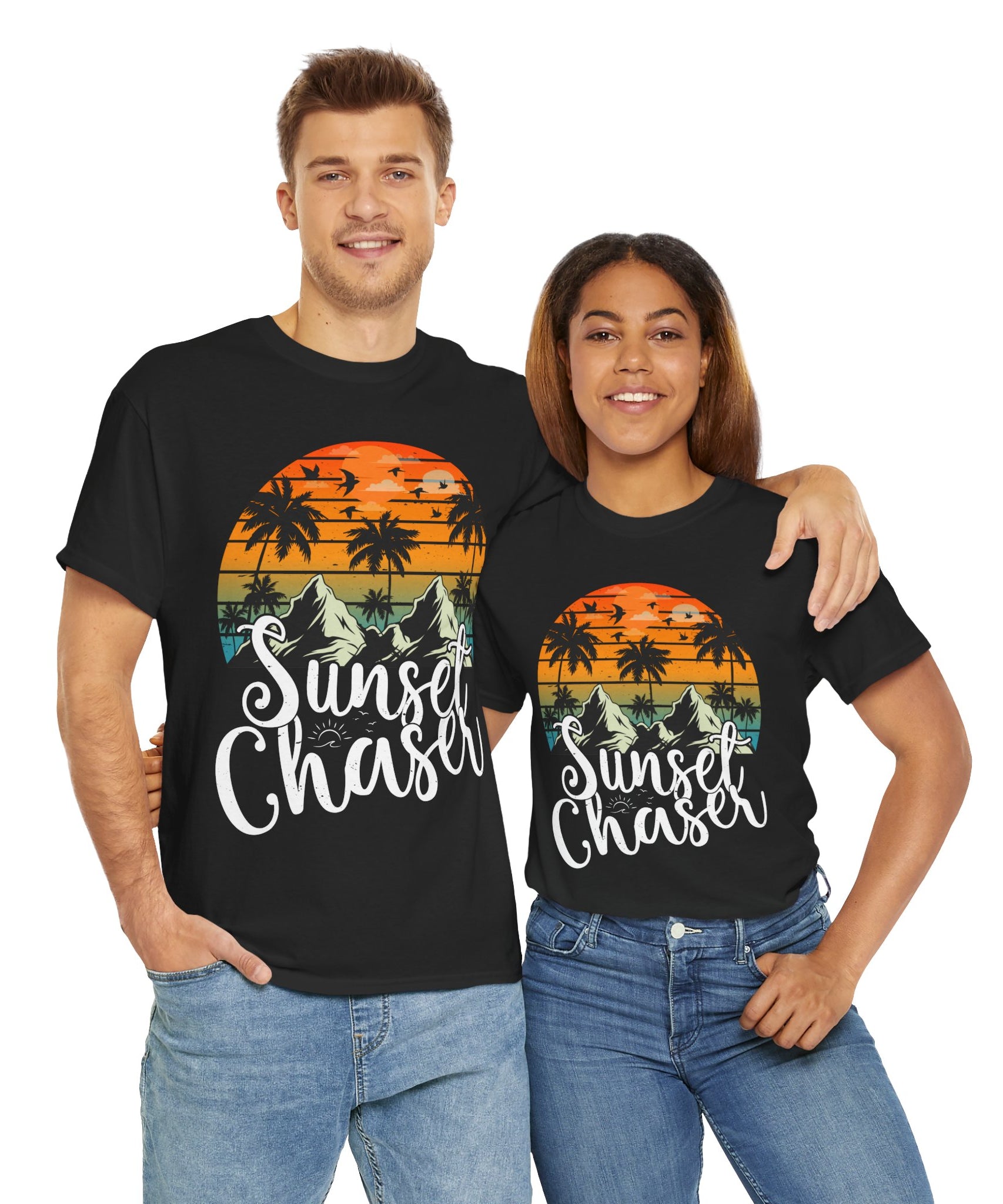 Sunset Surf Tee – Tropical & Mountain Vibes