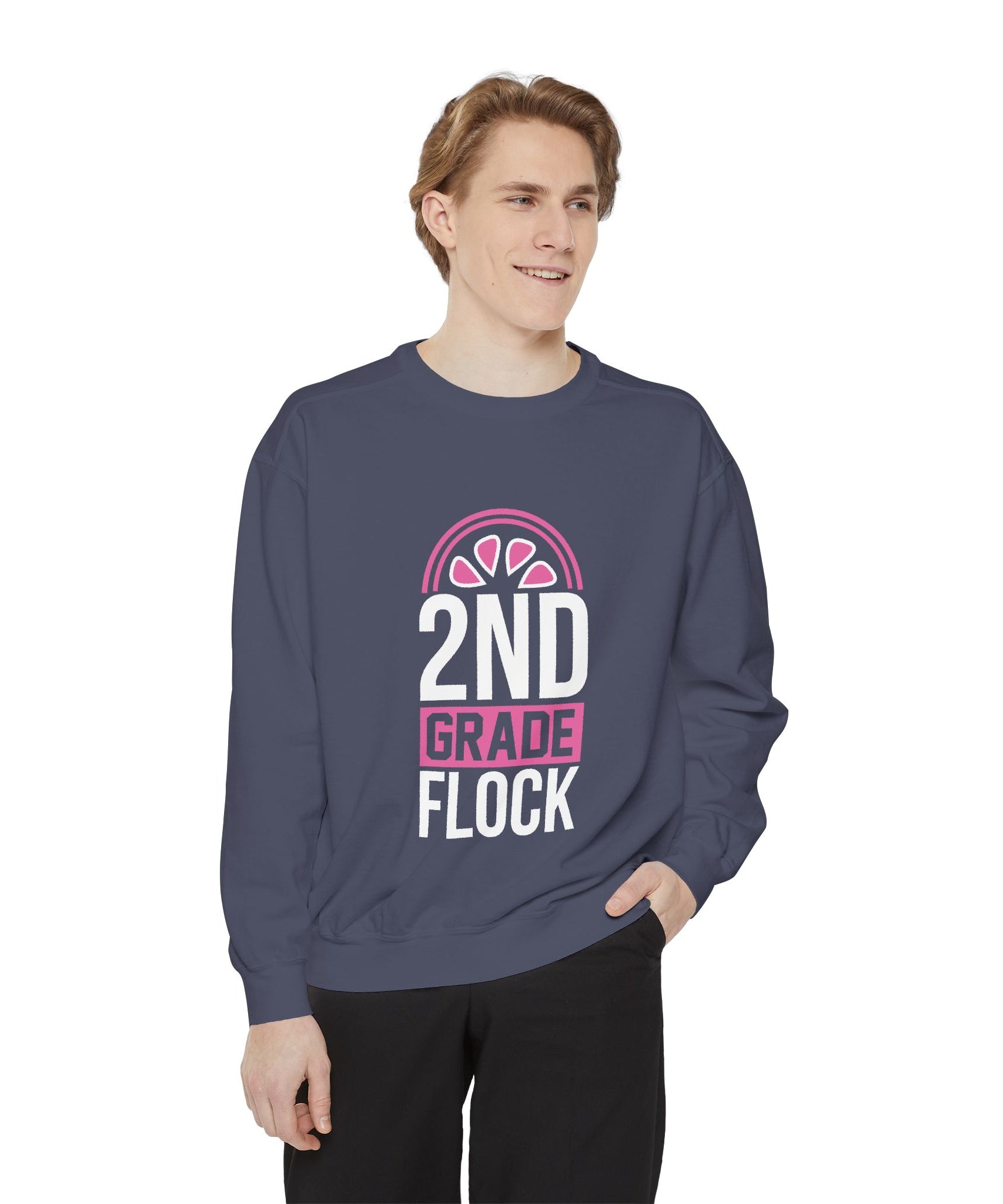 Unisex 2nd Grade Flock Sweatshirt | Perfect for Teachers, Back to School, Classroom, Gift for Kids, Cozy Style