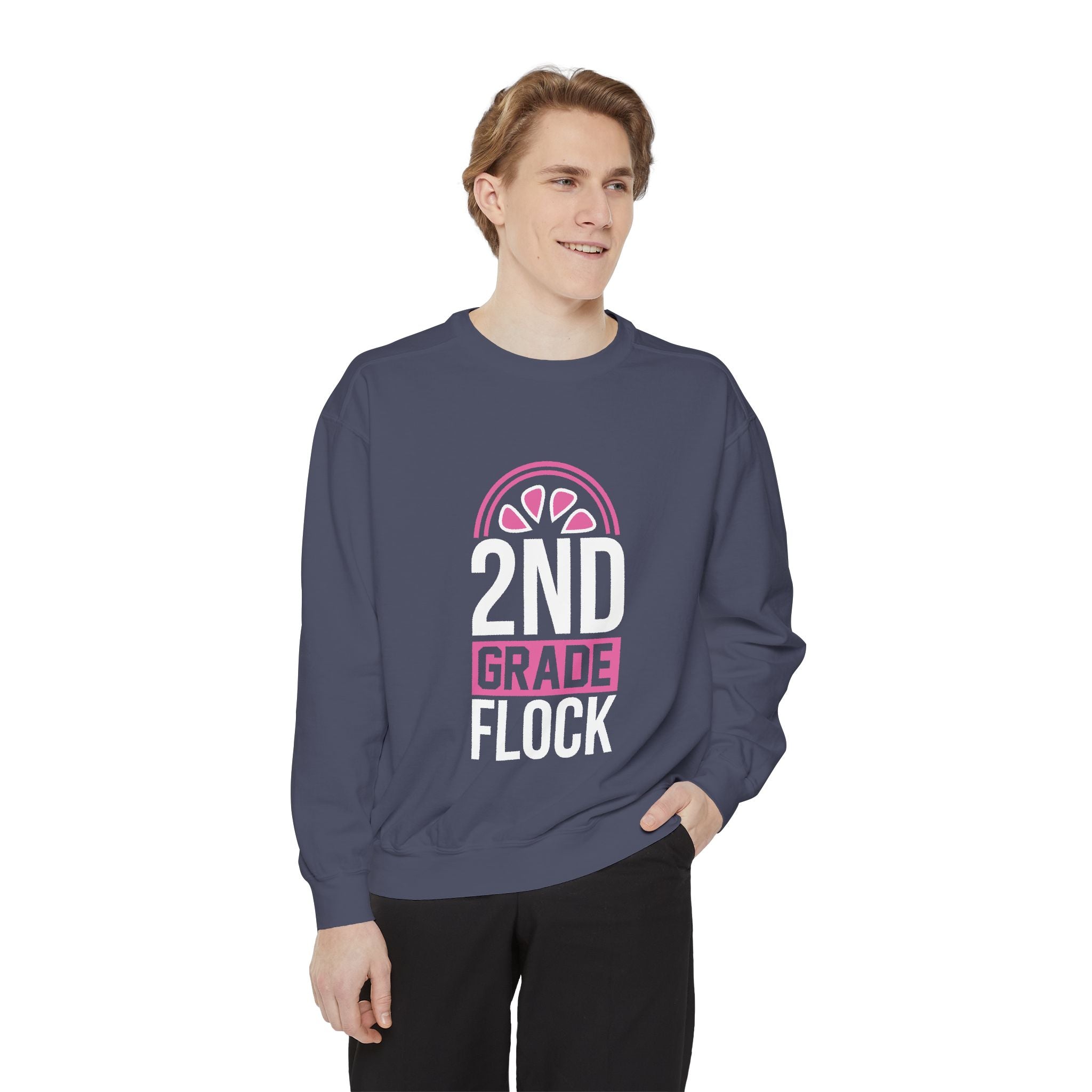 Unisex 2nd Grade Flock Sweatshirt | Perfect for Teachers, Back to School, Classroom, Gift for Kids, Cozy Style