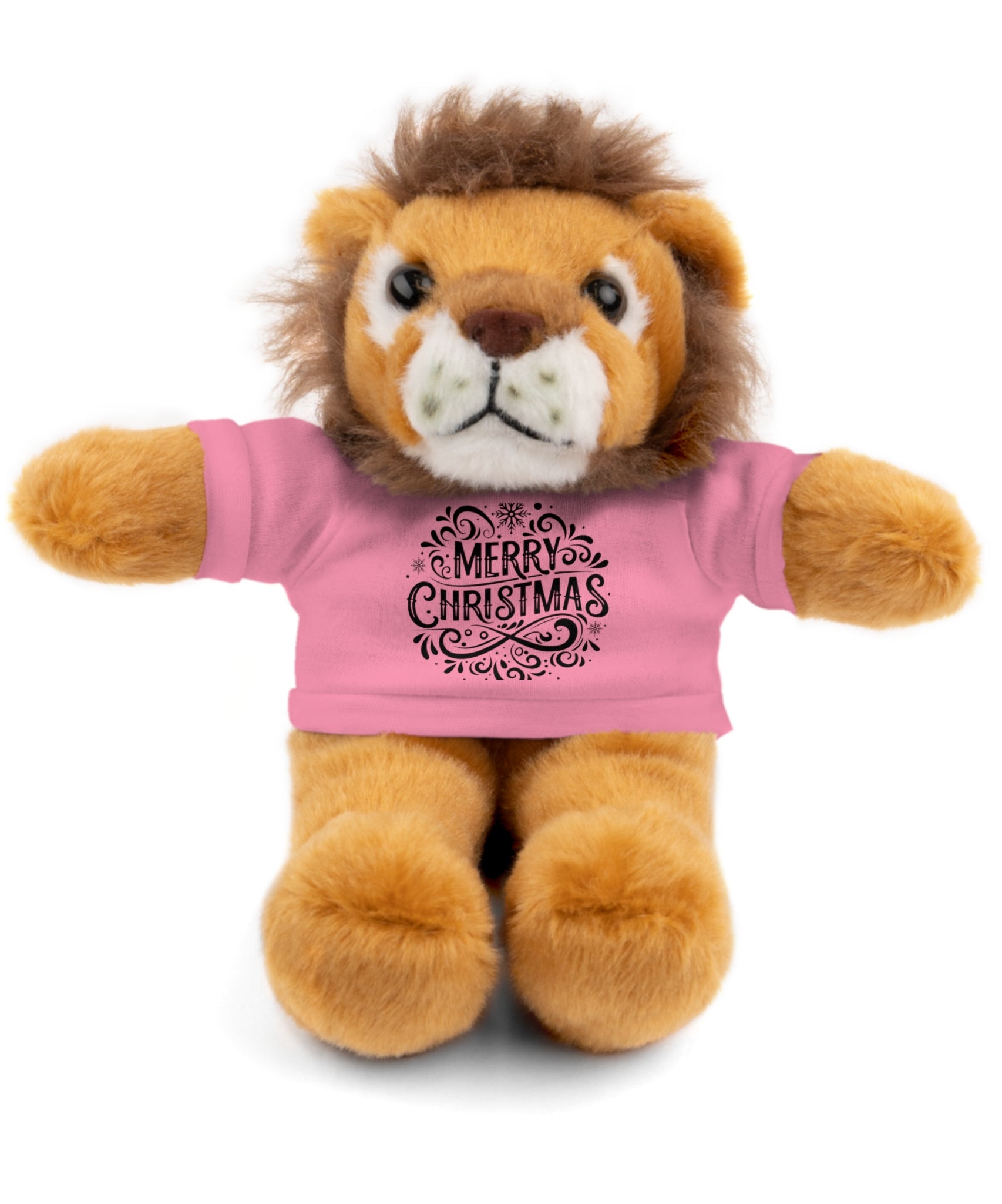 Festive Merry Christmas Stuffed Lion | Gallory Hive