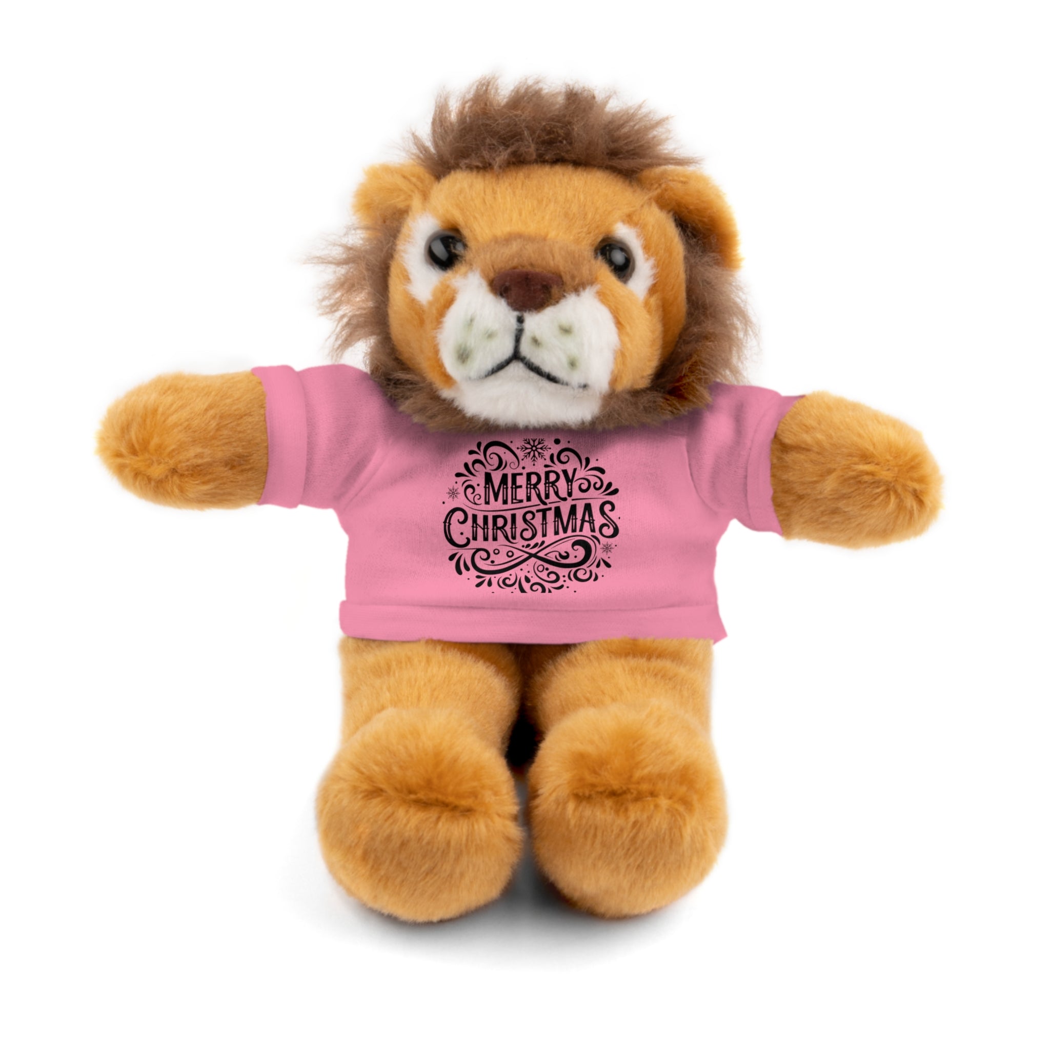 Festive Merry Christmas Stuffed Lion | Gallory Hive