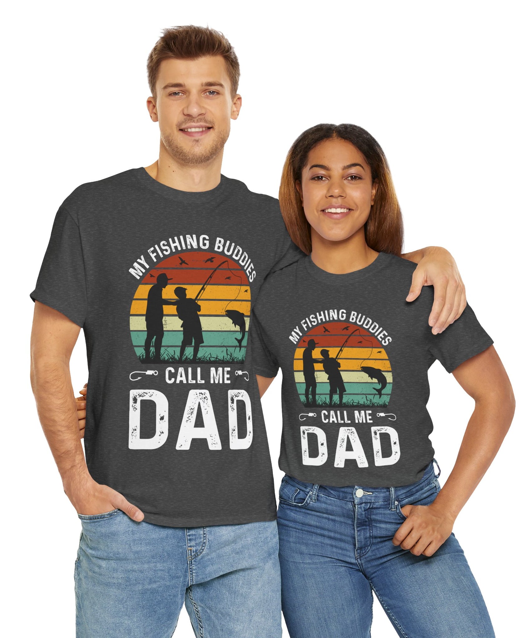 Vintage Dad & Kid Fishing Shirt