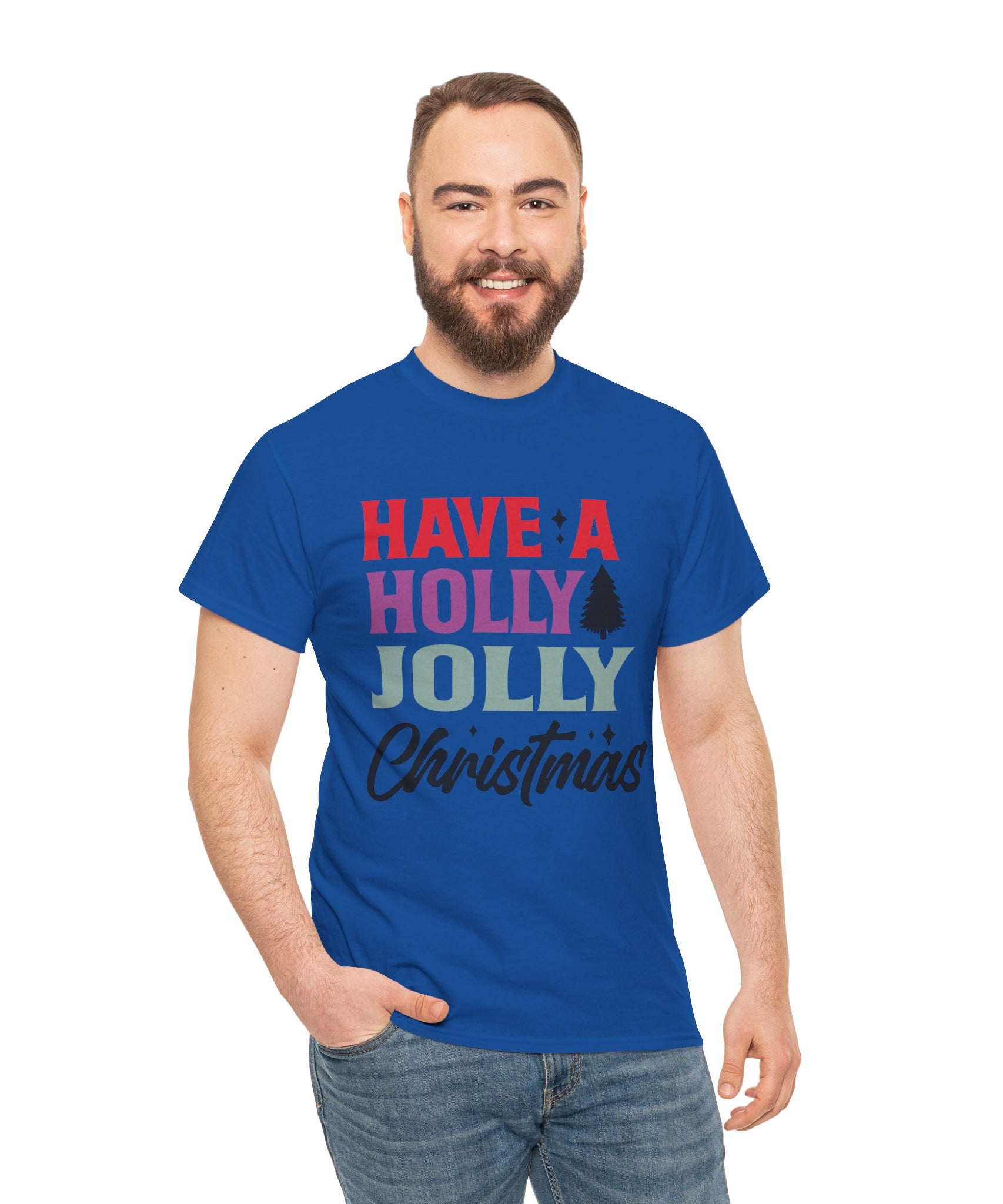 Festive Holly Jolly Christmas Graphic Tee | Gallory Hive